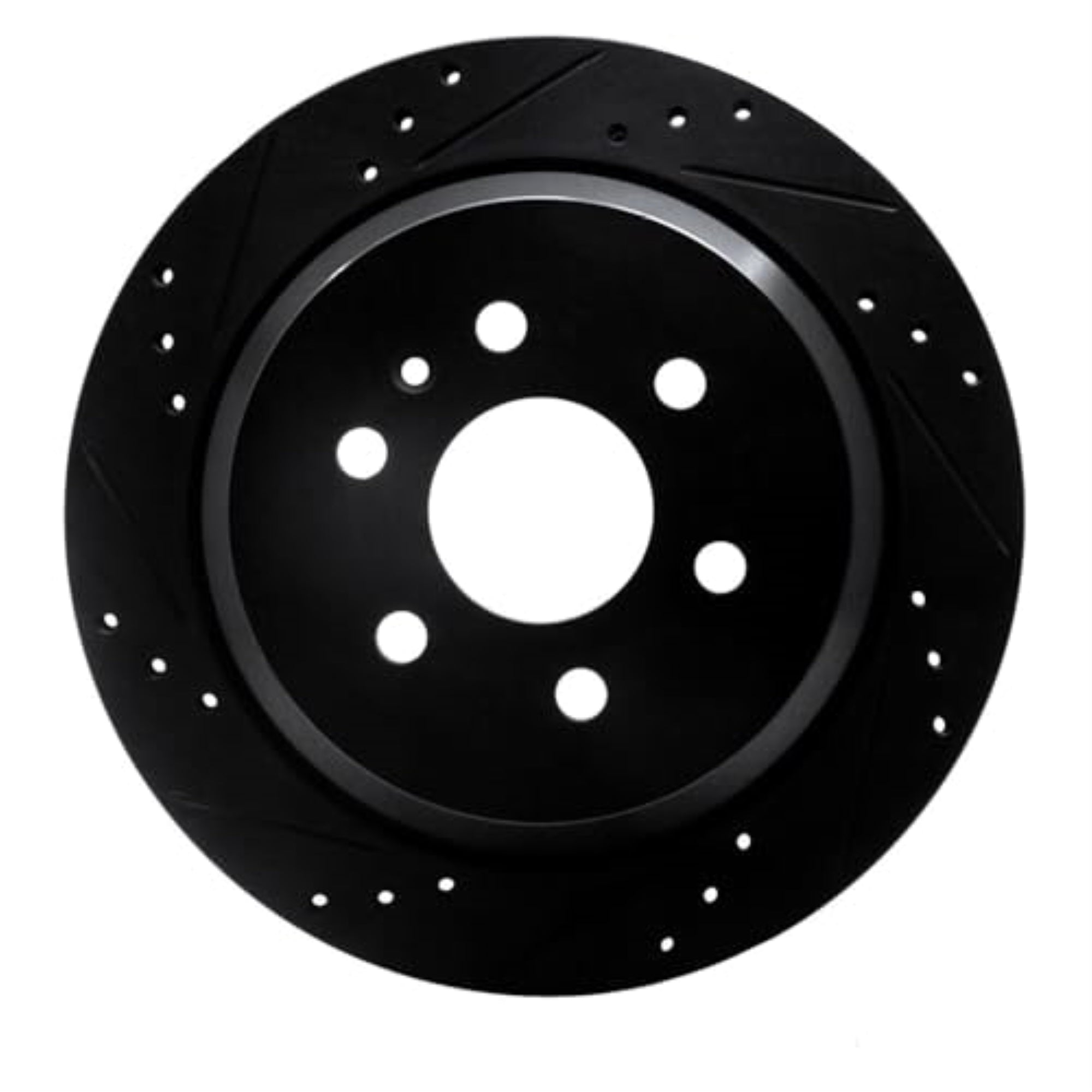 R1 Concepts Brake Rotor Drilled And Slotted Black Ecb-48063L