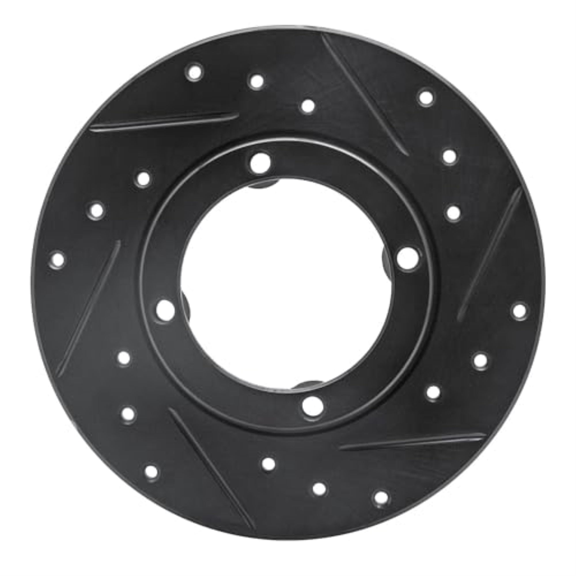 R1 Concepts Brake Rotor Drilled And Slotted Black Ecb-50001R