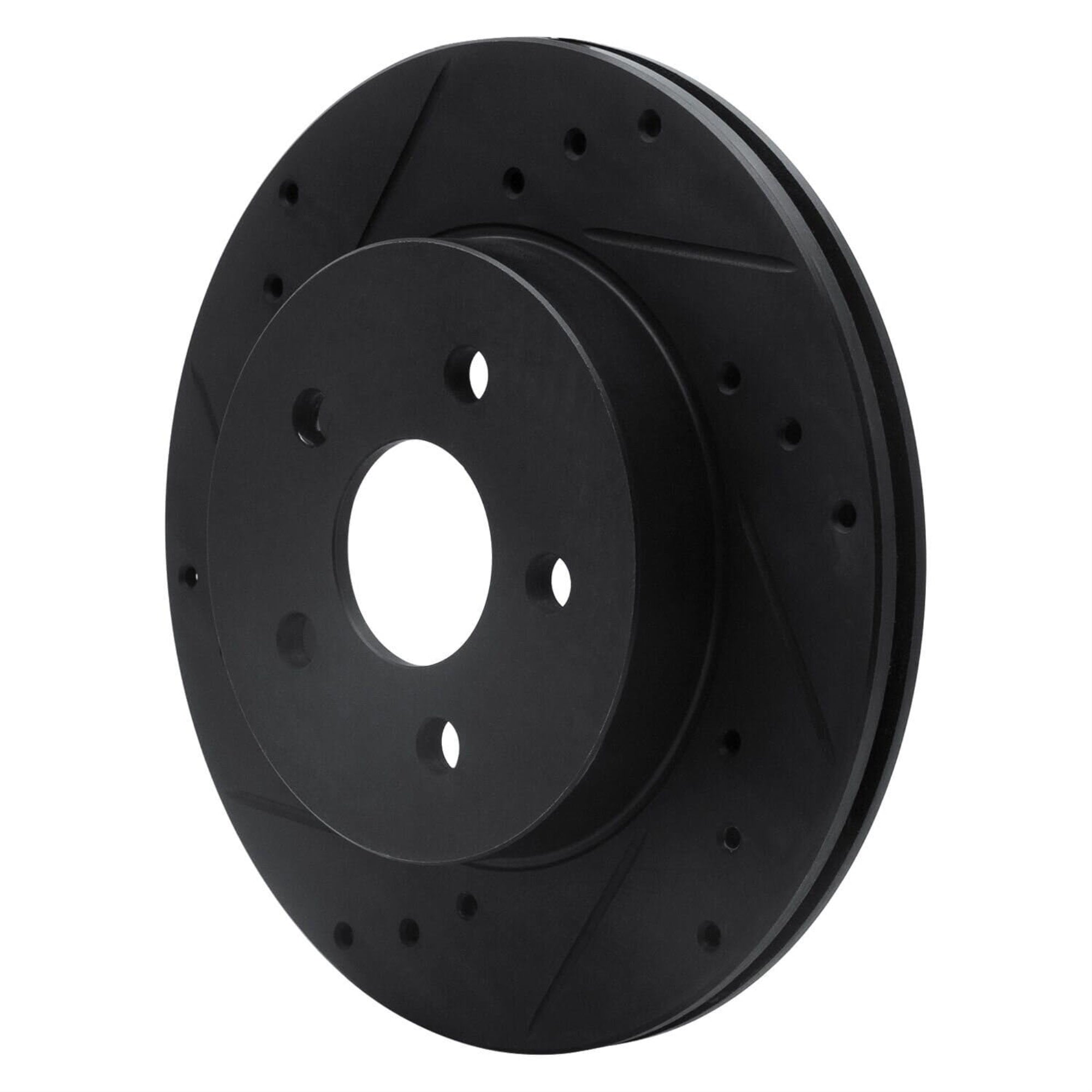 R1 Concepts Brake Rotor Drilled And Slotted Black Ecb-52009L