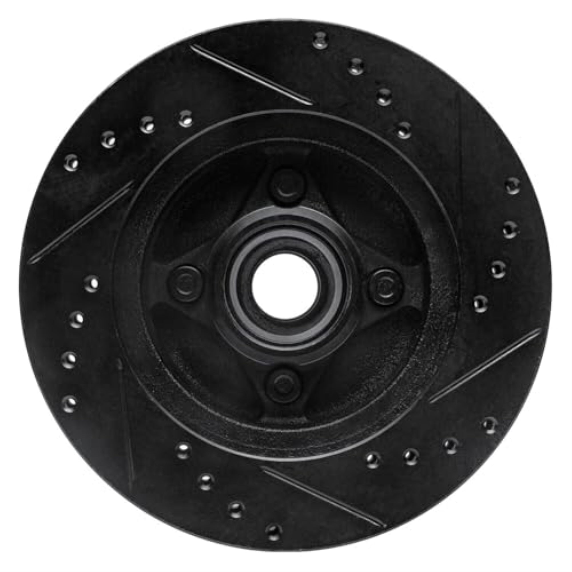 R1 Concepts Brake Rotor Drilled And Slotted Black Ecb-54026L