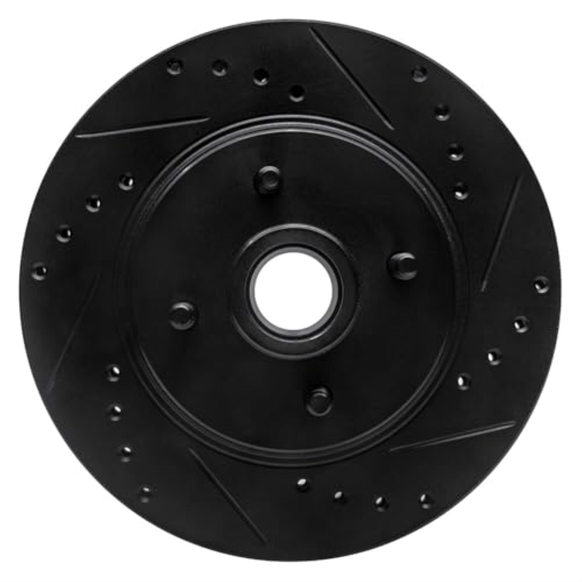 R1 Concepts Brake Rotor Drilled And Slotted Black Ecb-54028R