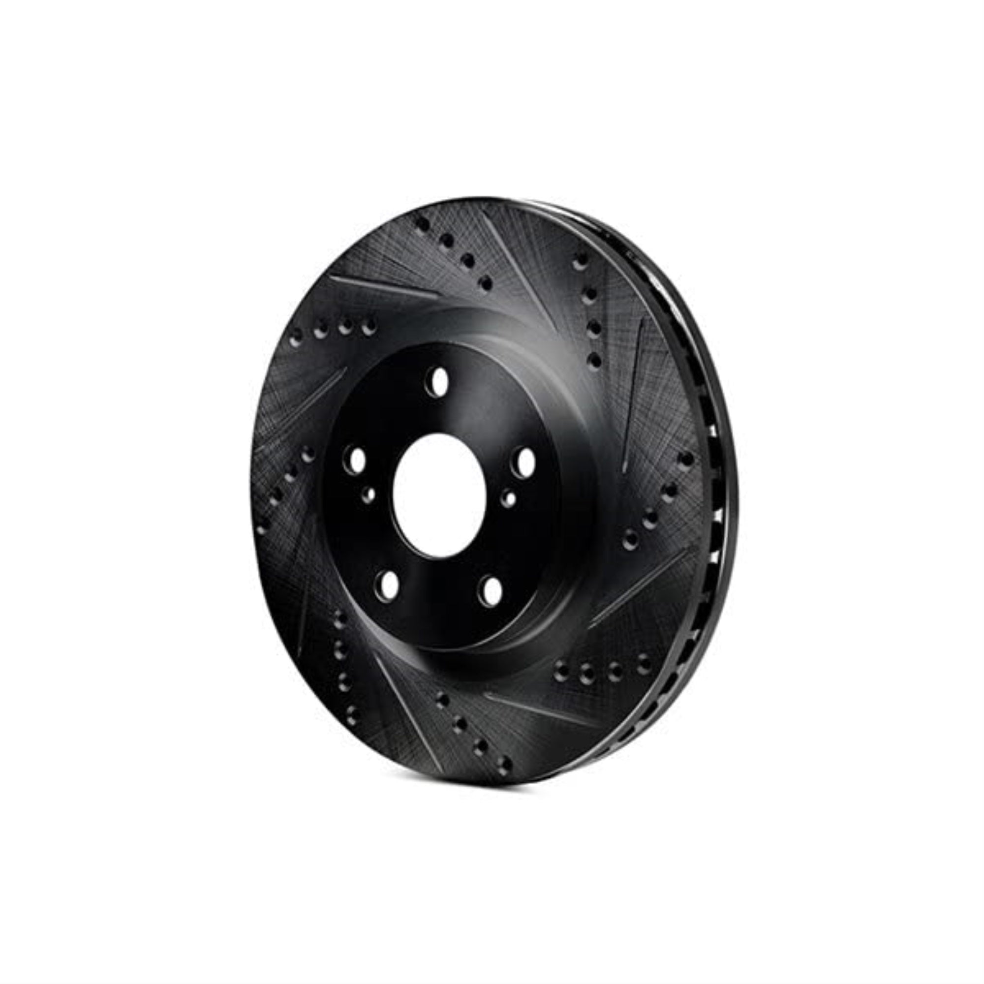 R1 Concepts Brake Rotor Drilled and Slotted Black ECB-54036L