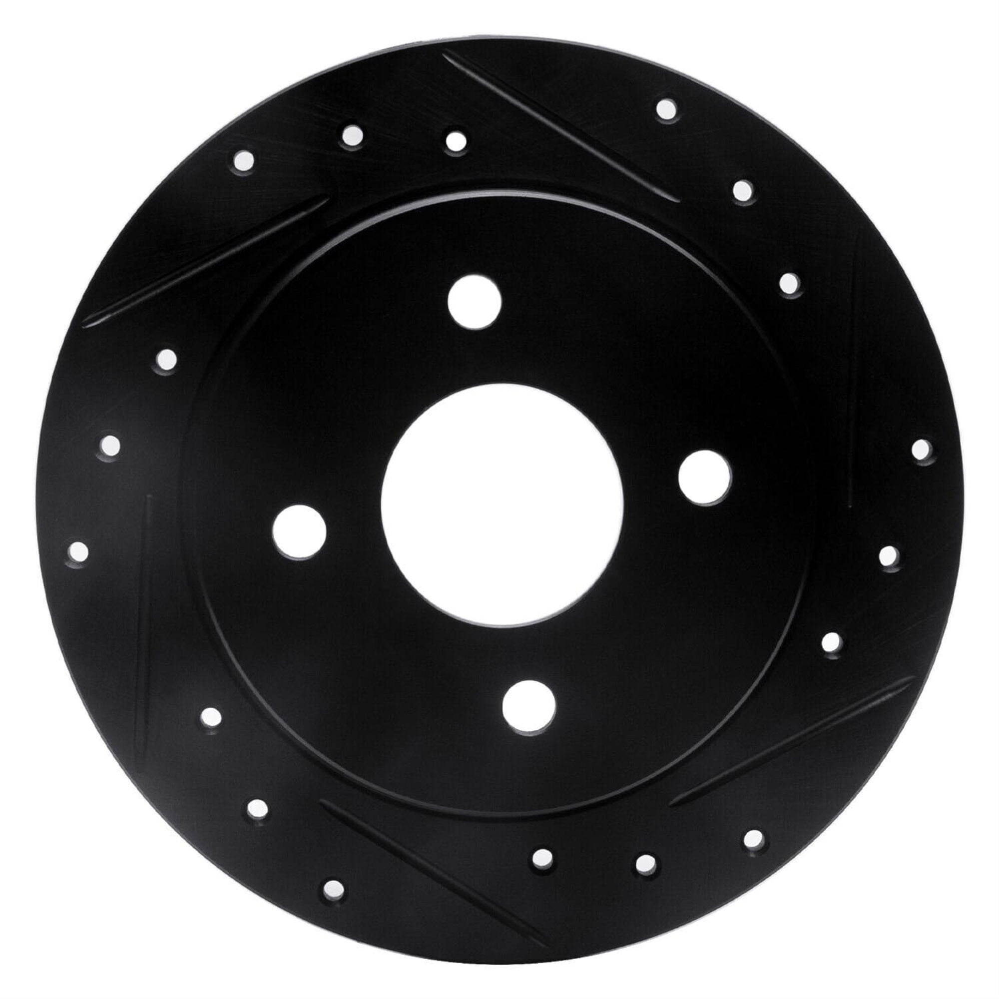 R1 Concepts Brake Rotor Drilled And Slotted Black Ecb-54049R
