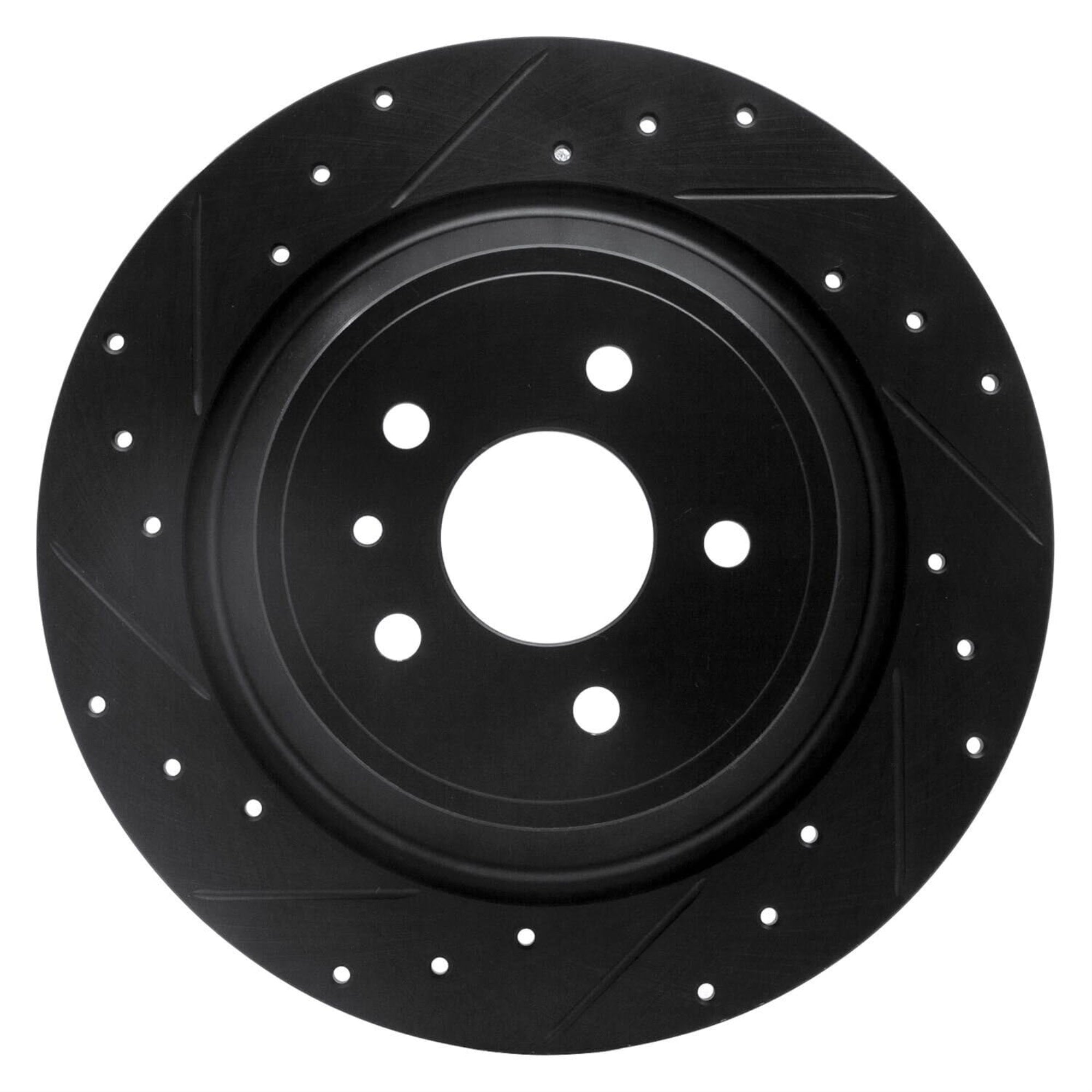 R1 Concepts Brake Rotor Drilled And Slotted Black Ecb-54072L