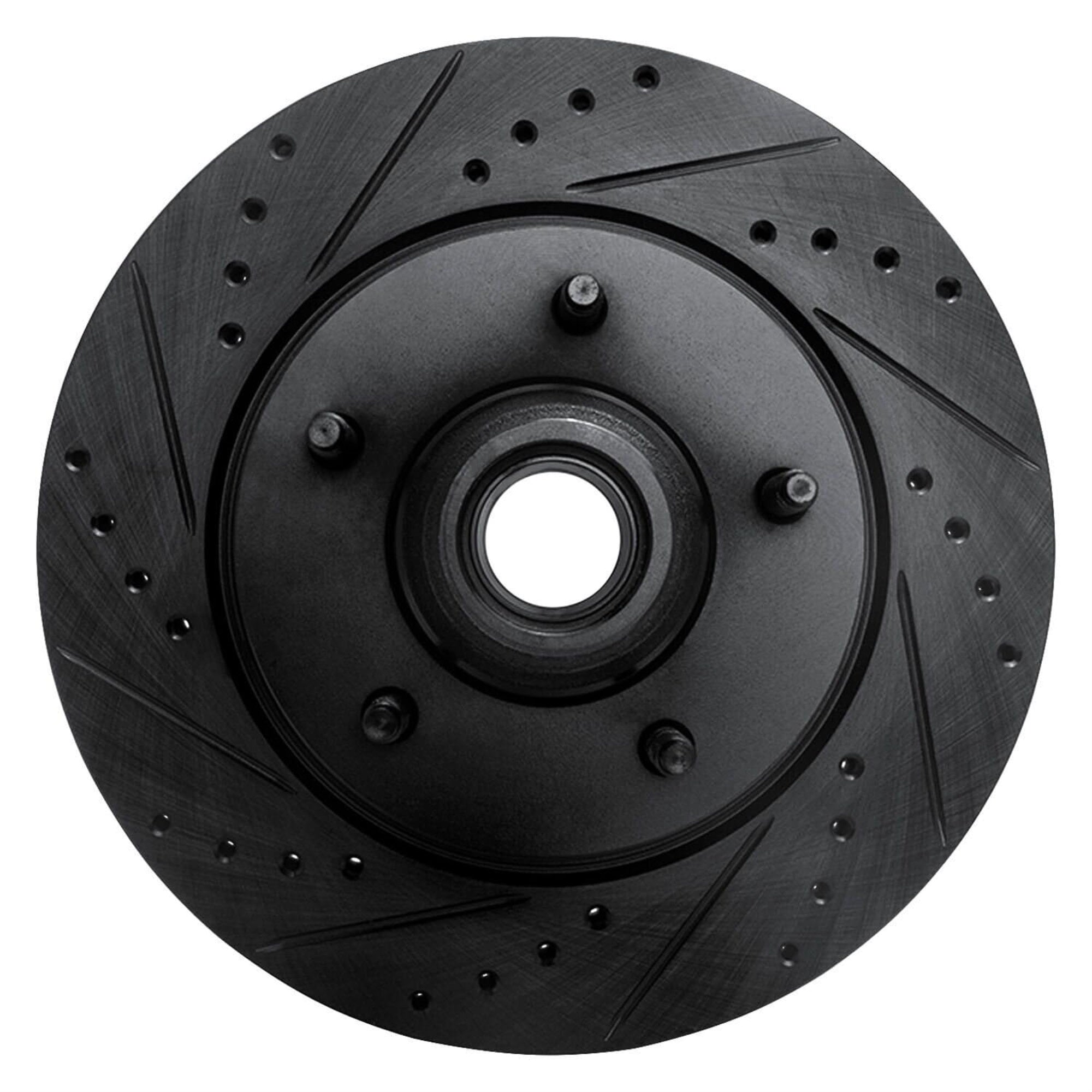 R1 Concepts Brake Rotor Drilled And Slotted Black Ecb-54146L