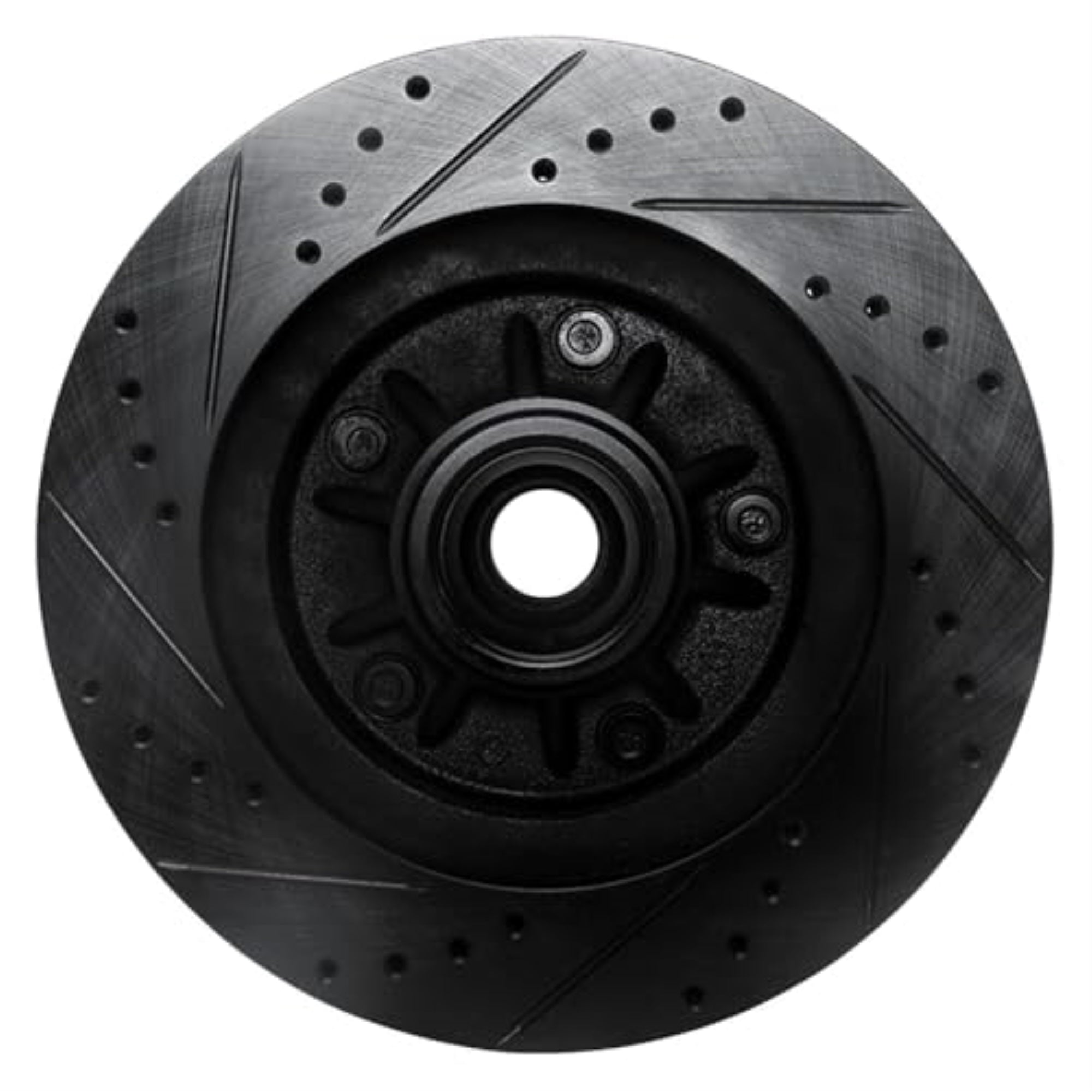 R1 Concepts Brake Rotor Drilled And Slotted Black Ecb-54146R