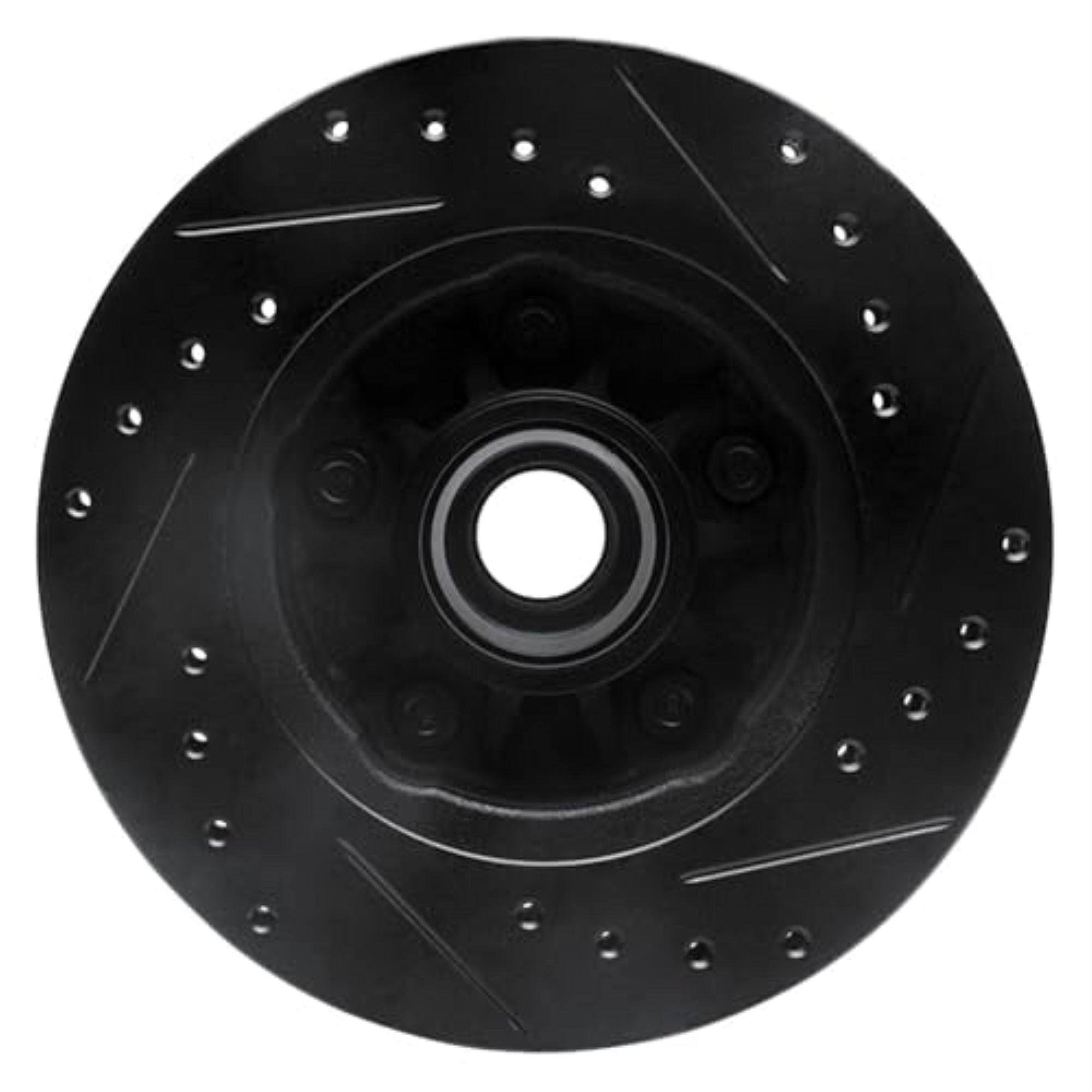R1 Concepts Brake Rotor Drilled And Slotted Black Ecb-54165L