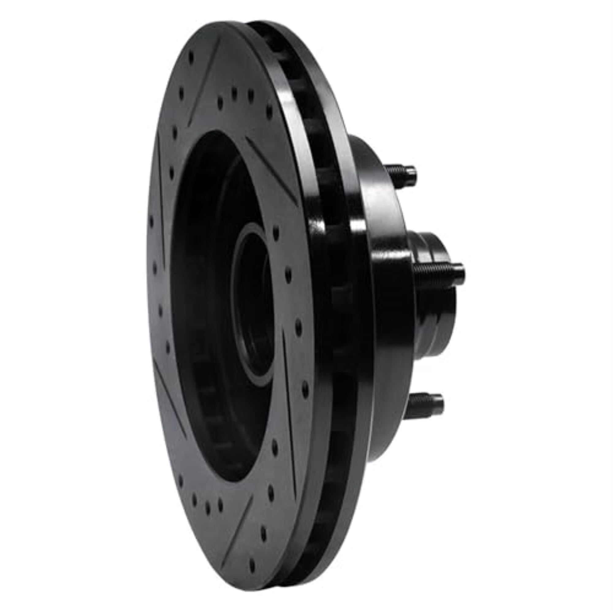 R1 Concepts Brake Rotor Drilled And Slotted Black Ecb-54165R