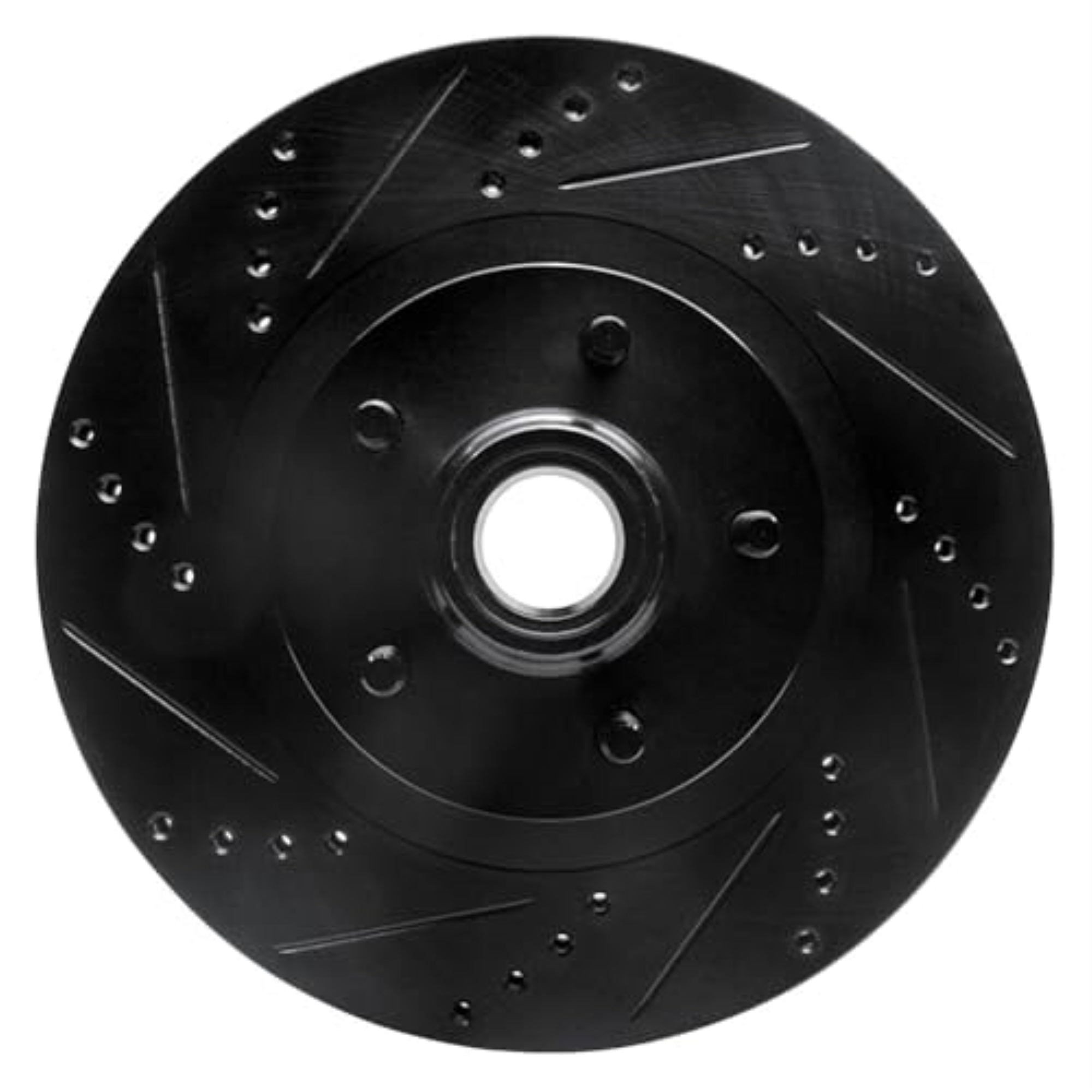 R1 Concepts Brake Rotor Drilled And Slotted Black Ecb-54172L