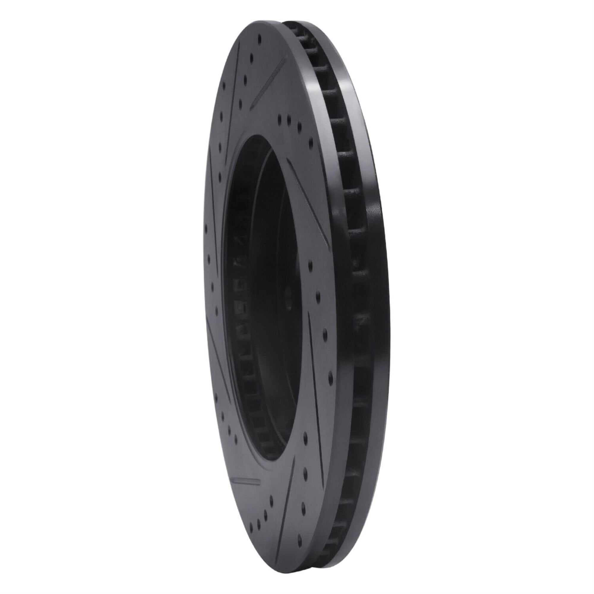R1 Concepts Brake Rotor Drilled And Slotted Black Ecb-54183R