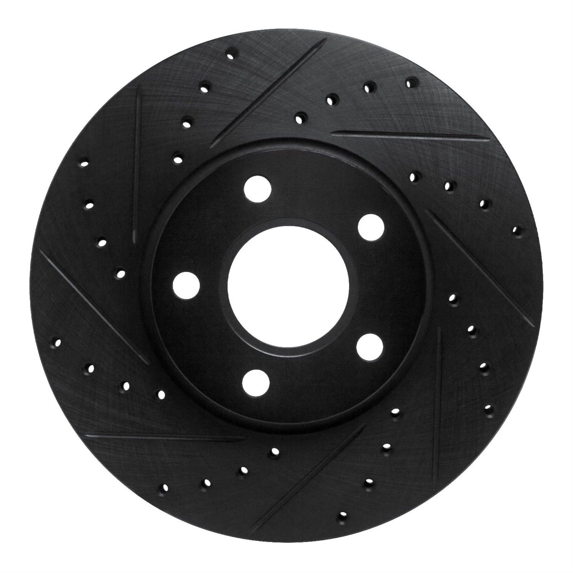 R1 Concepts Brake Rotor Drilled And Slotted Black Ecb-54217L
