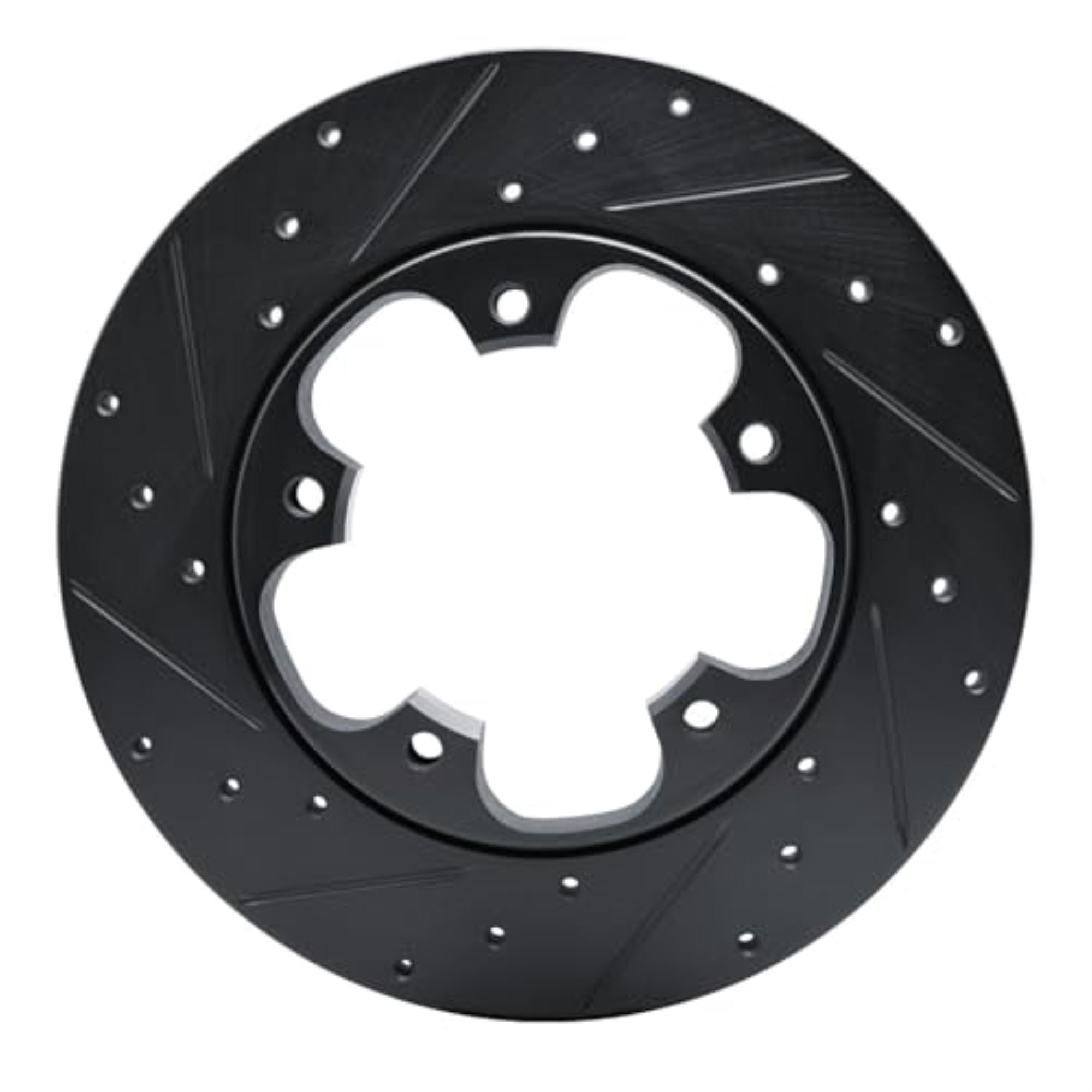 R1 Concepts Brake Rotor Drilled And Slotted Black Ecb-54228L