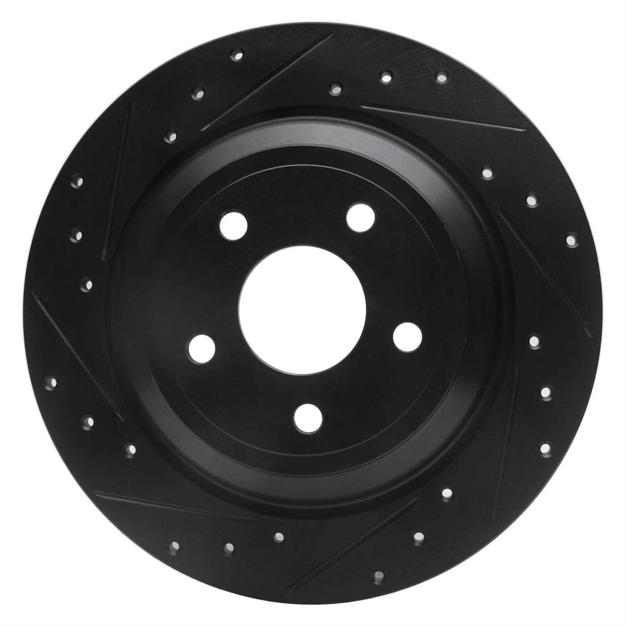 R1 Concepts Brake Rotor Drilled And Slotted Black Ecb-54262L