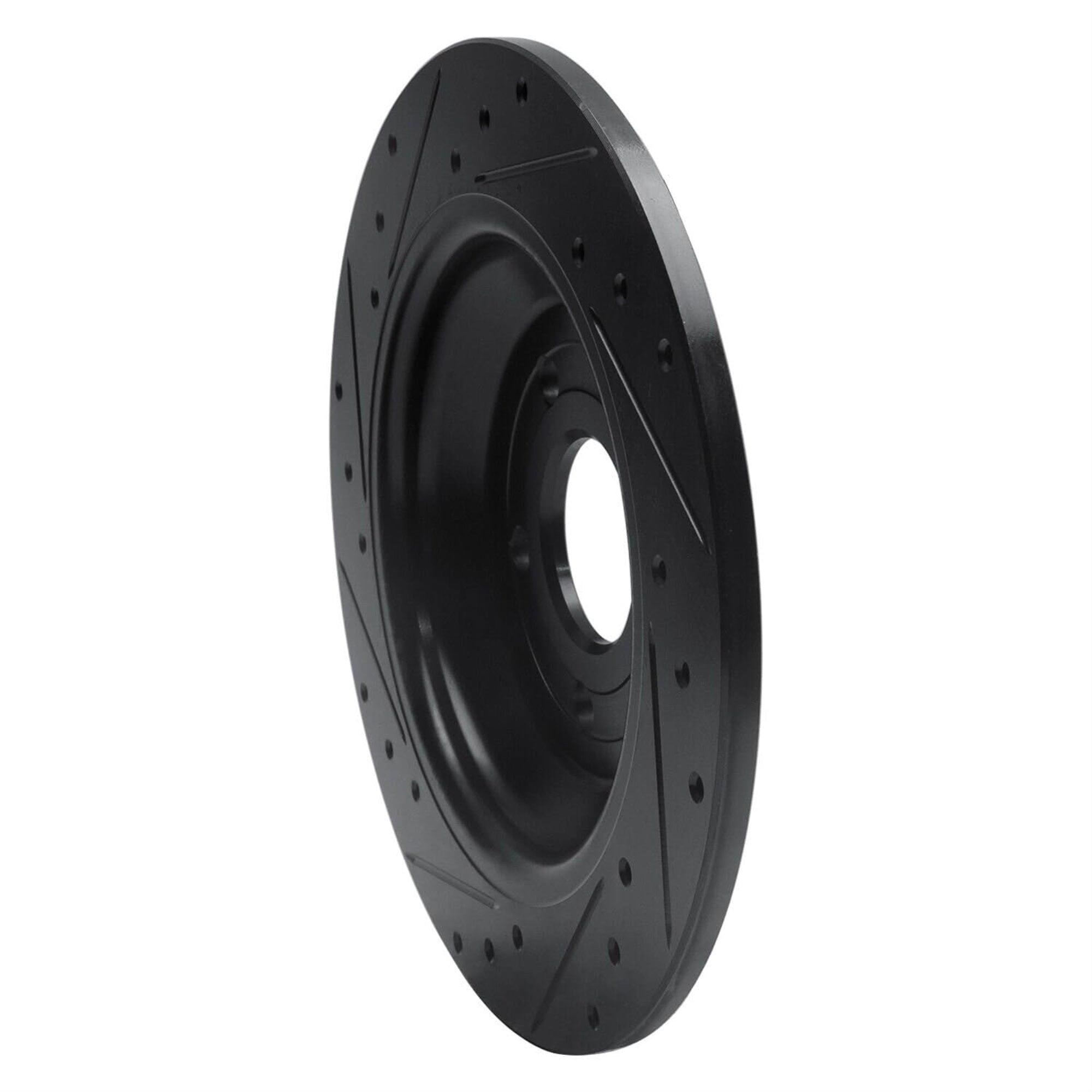 R1 Concepts Brake Rotor Drilled And Slotted Black Ecb-54262R