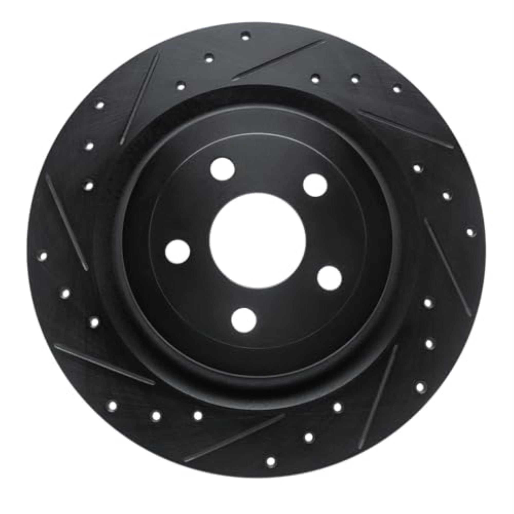 R1 Concepts Brake Rotor Drilled And Slotted Black Ecb-54282L