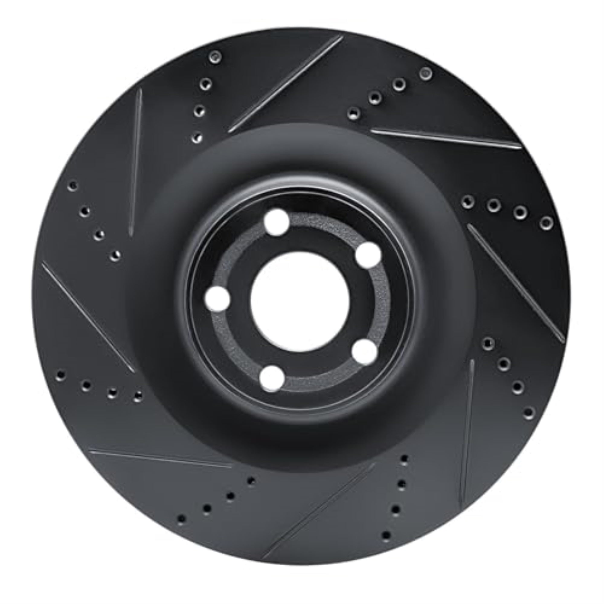 R1 Concepts Brake Rotor Drilled And Slotted Black Ecb-54295L