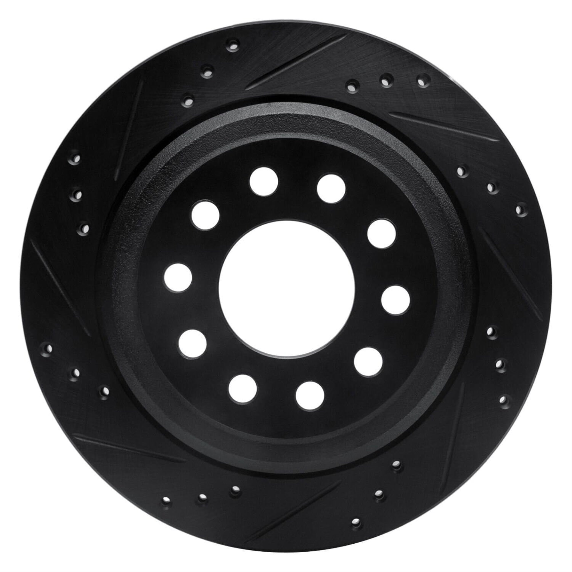 R1 Concepts Brake Rotor Drilled And Slotted Black Ecb-55003L