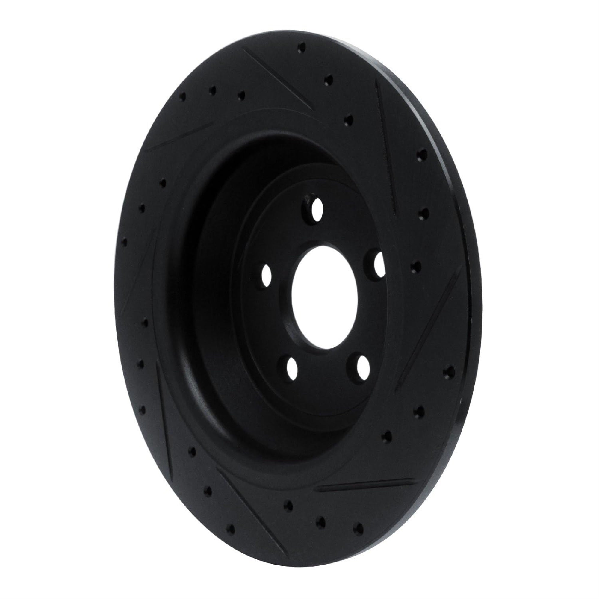 R1 Concepts Brake Rotor Drilled And Slotted Black Ecb-55005L