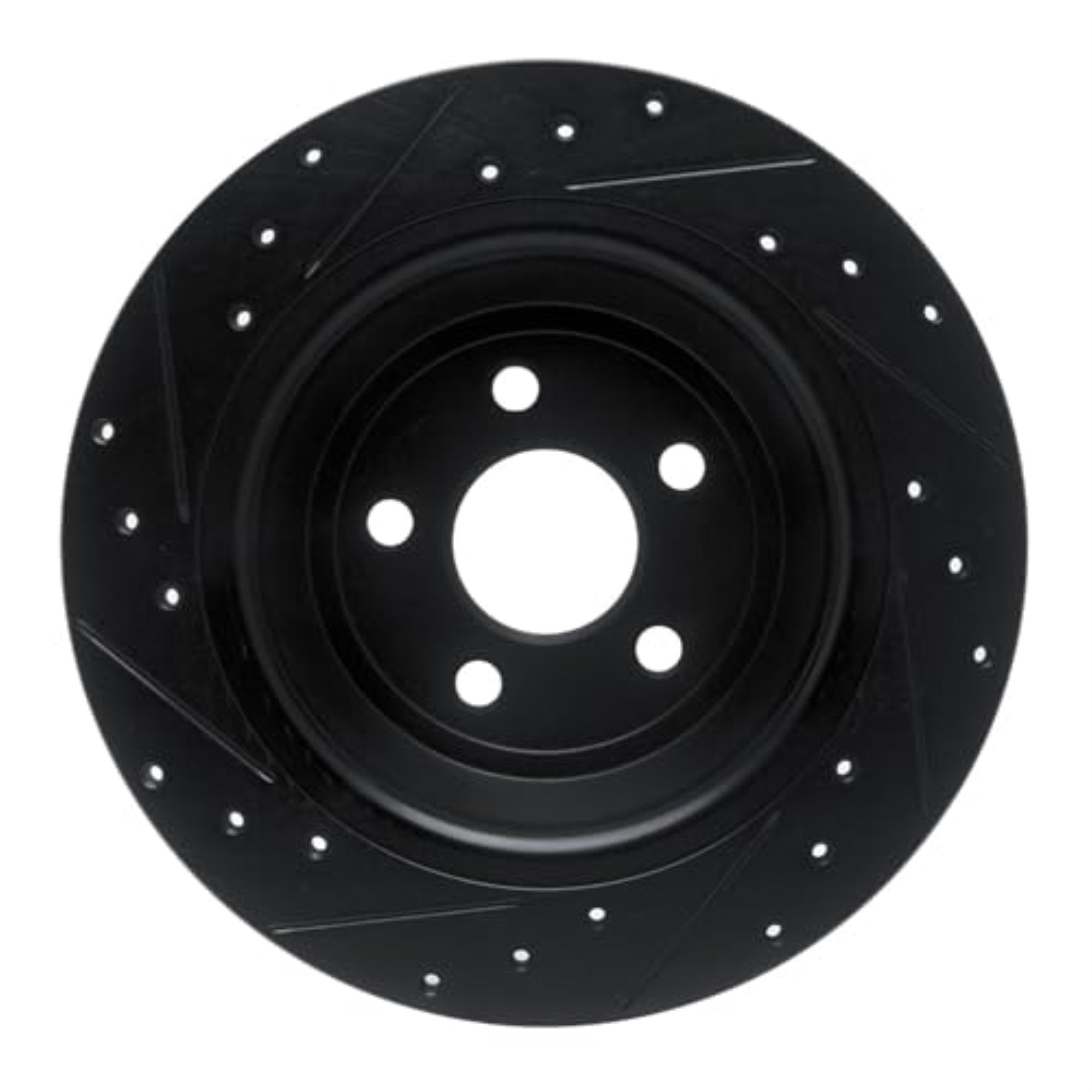 R1 Concepts Brake Rotor Drilled And Slotted Black Ecb-55005R