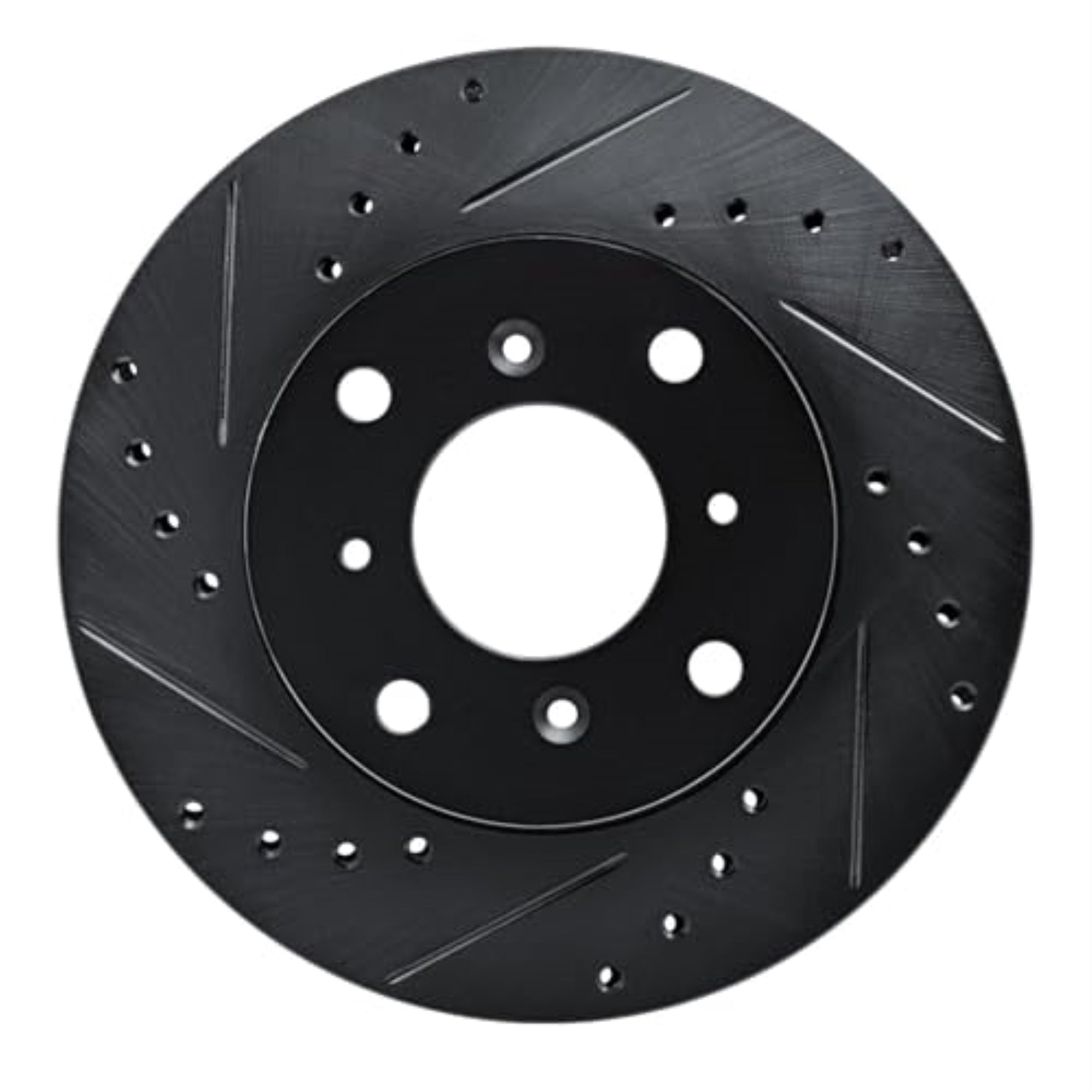 R1 Concepts Brake Rotor Drilled And Slotted Black Ecb-58001L