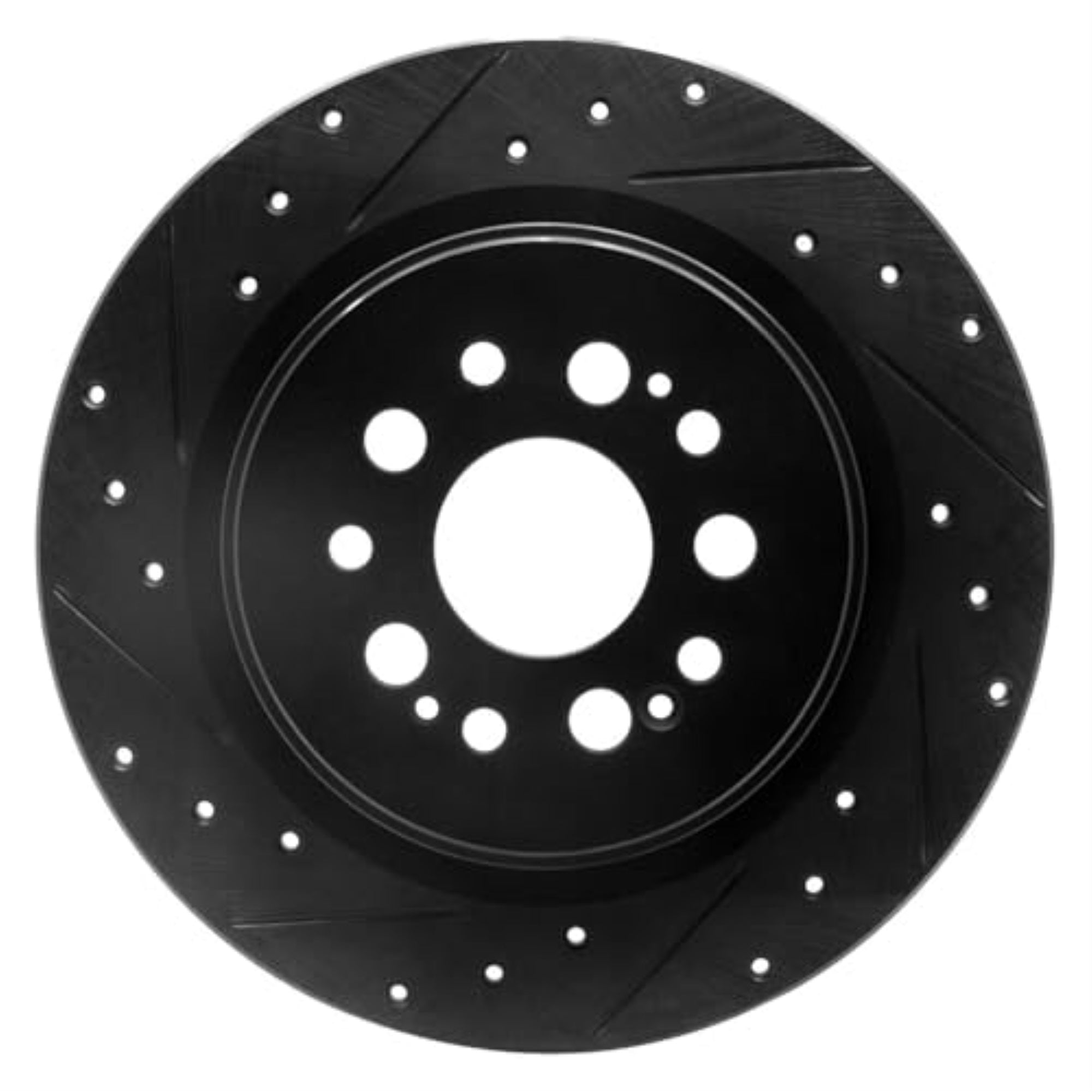 R1 Concepts Brake Rotor Drilled And Slotted Black Ecb-59070L
