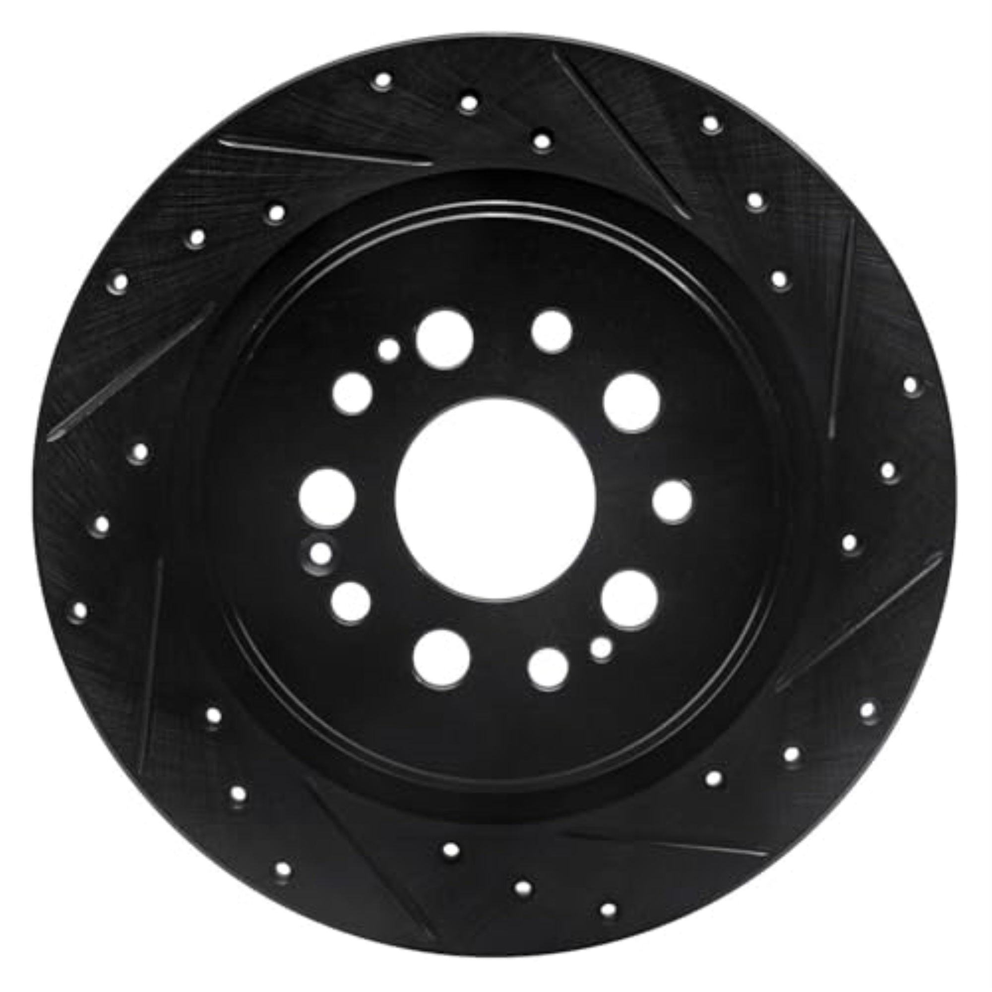 R1 Concepts Brake Rotor Drilled And Slotted Black Ecb-59070R