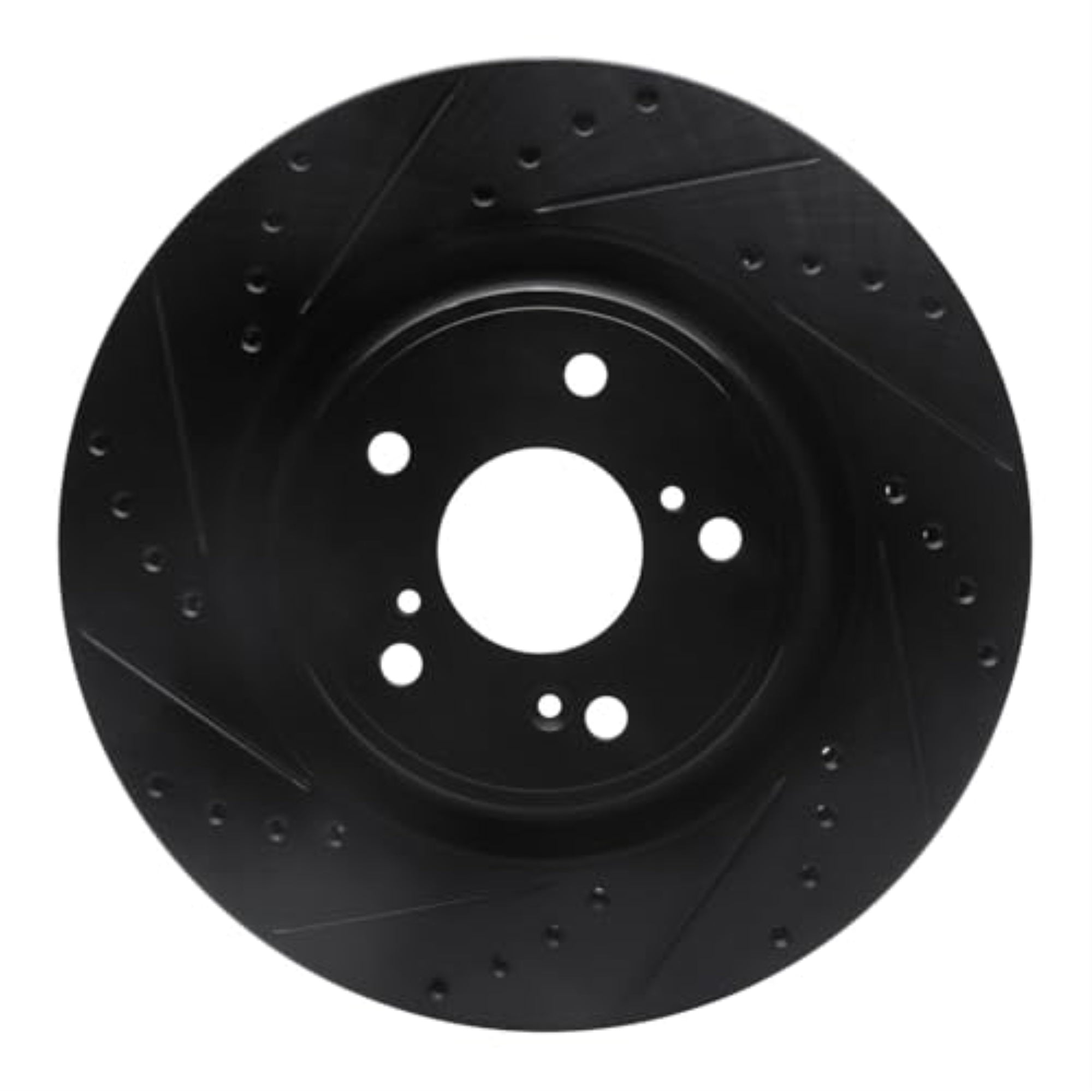 R1 Concepts Brake Rotor Drilled And Slotted Black Ecb-59072L