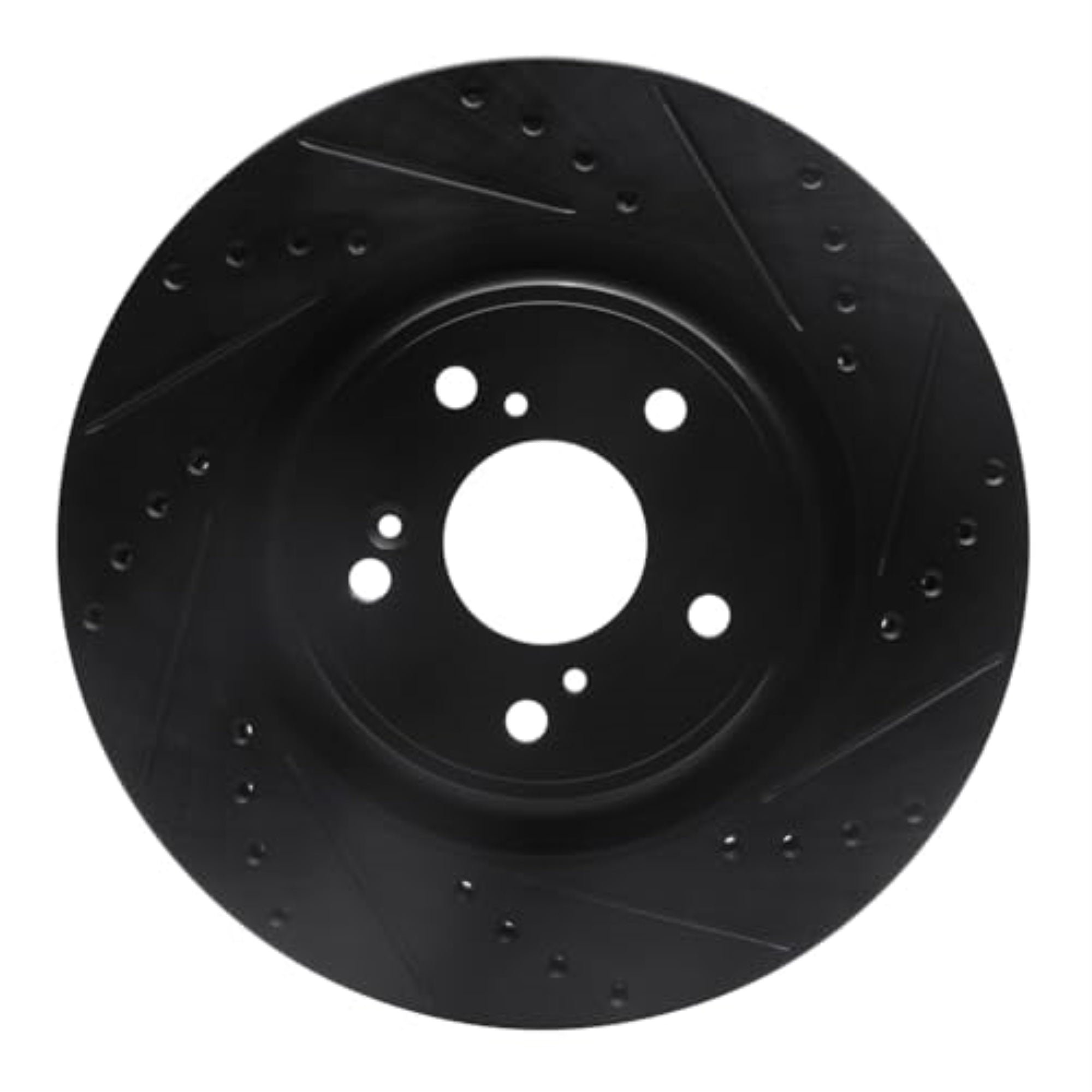 R1 Concepts Brake Rotor Drilled And Slotted Black Ecb-59072R