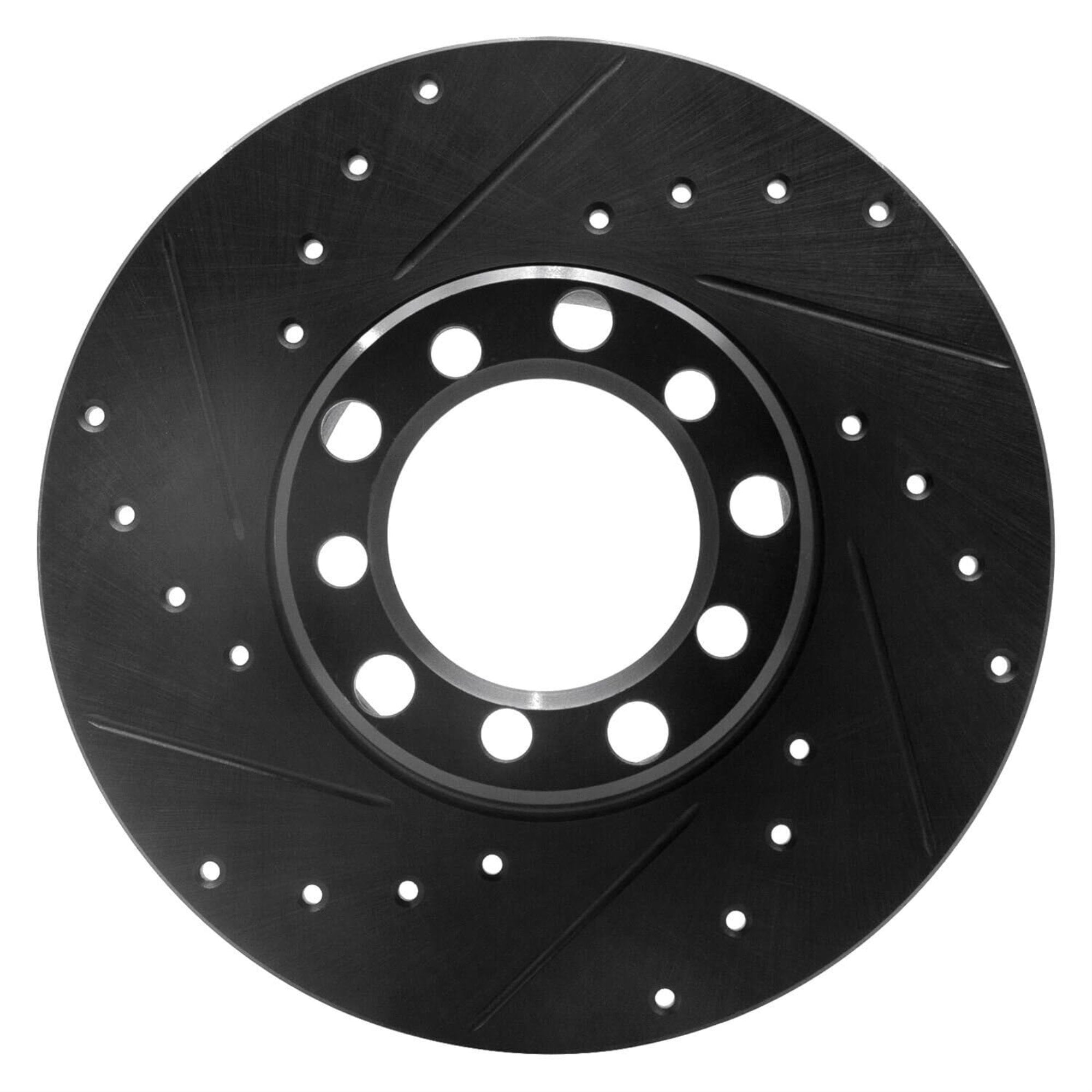 R1 Concepts Brake Rotor Drilled And Slotted Black Ecb-63005L