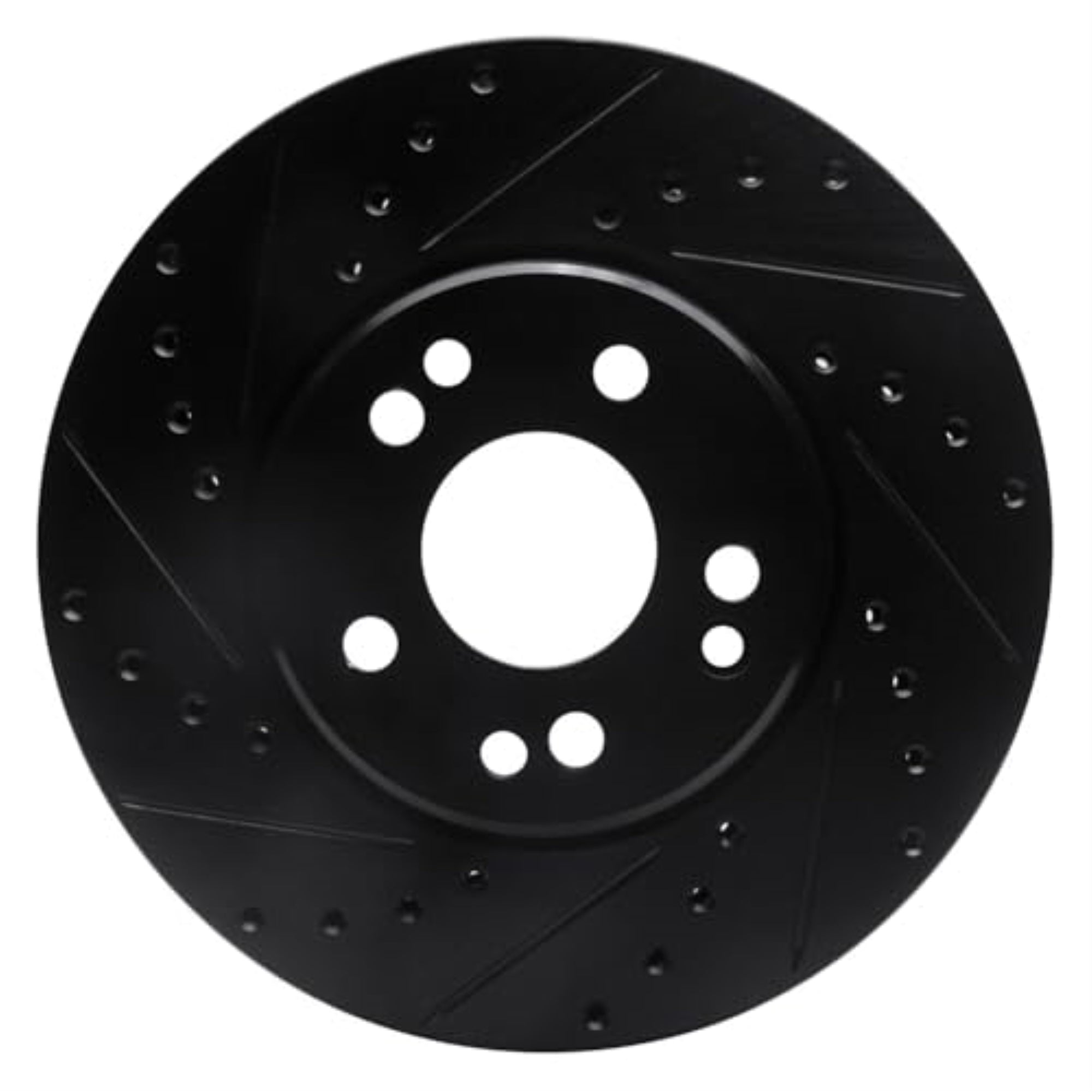 R1 Concepts Brake Rotor Drilled And Slotted Black Ecb-63019L