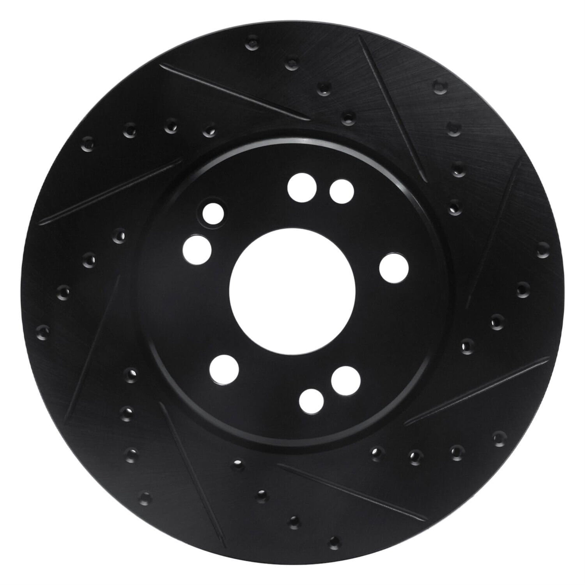 R1 Concepts Brake Rotor Drilled And Slotted Black Ecb-63019R
