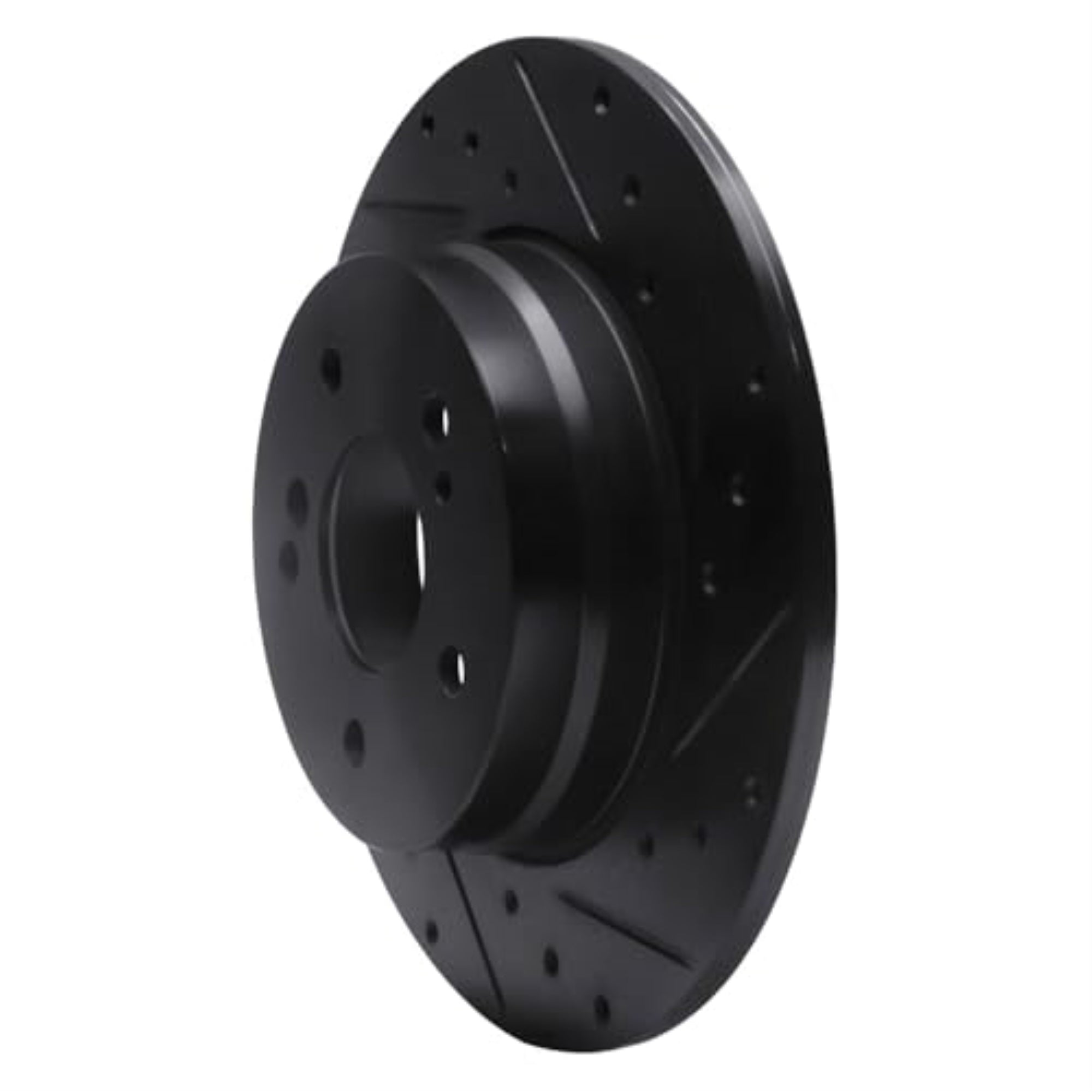 R1 Concepts Brake Rotor Drilled And Slotted Black Ecb-63035R