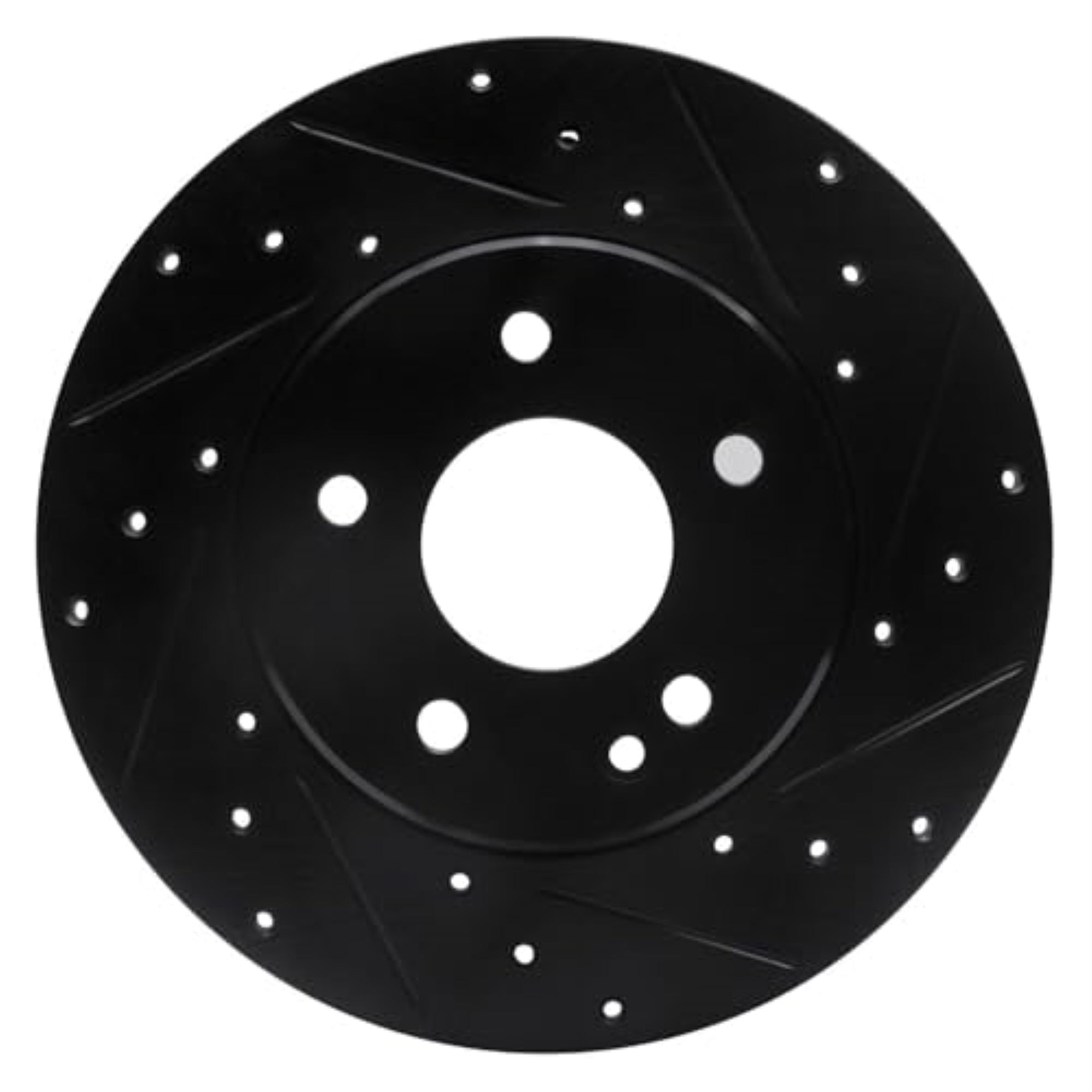 R1 Concepts Brake Rotor Drilled And Slotted Black Ecb-63036R