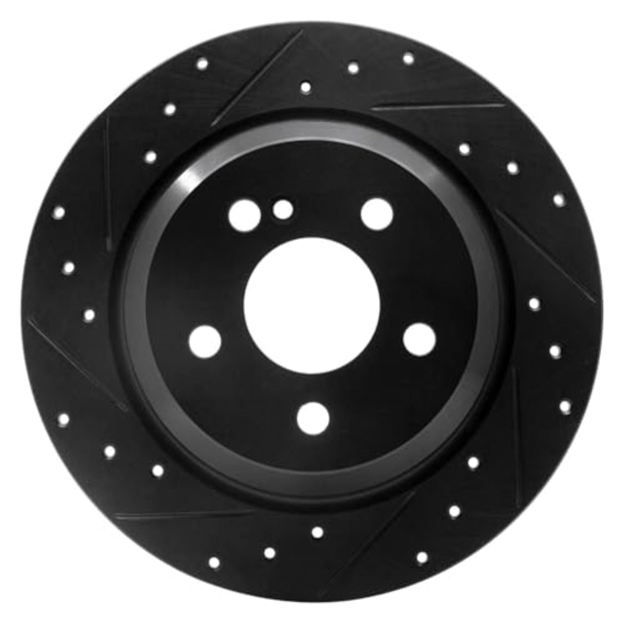 R1 Concepts Brake Rotor Drilled And Slotted Black Ecb-63078L