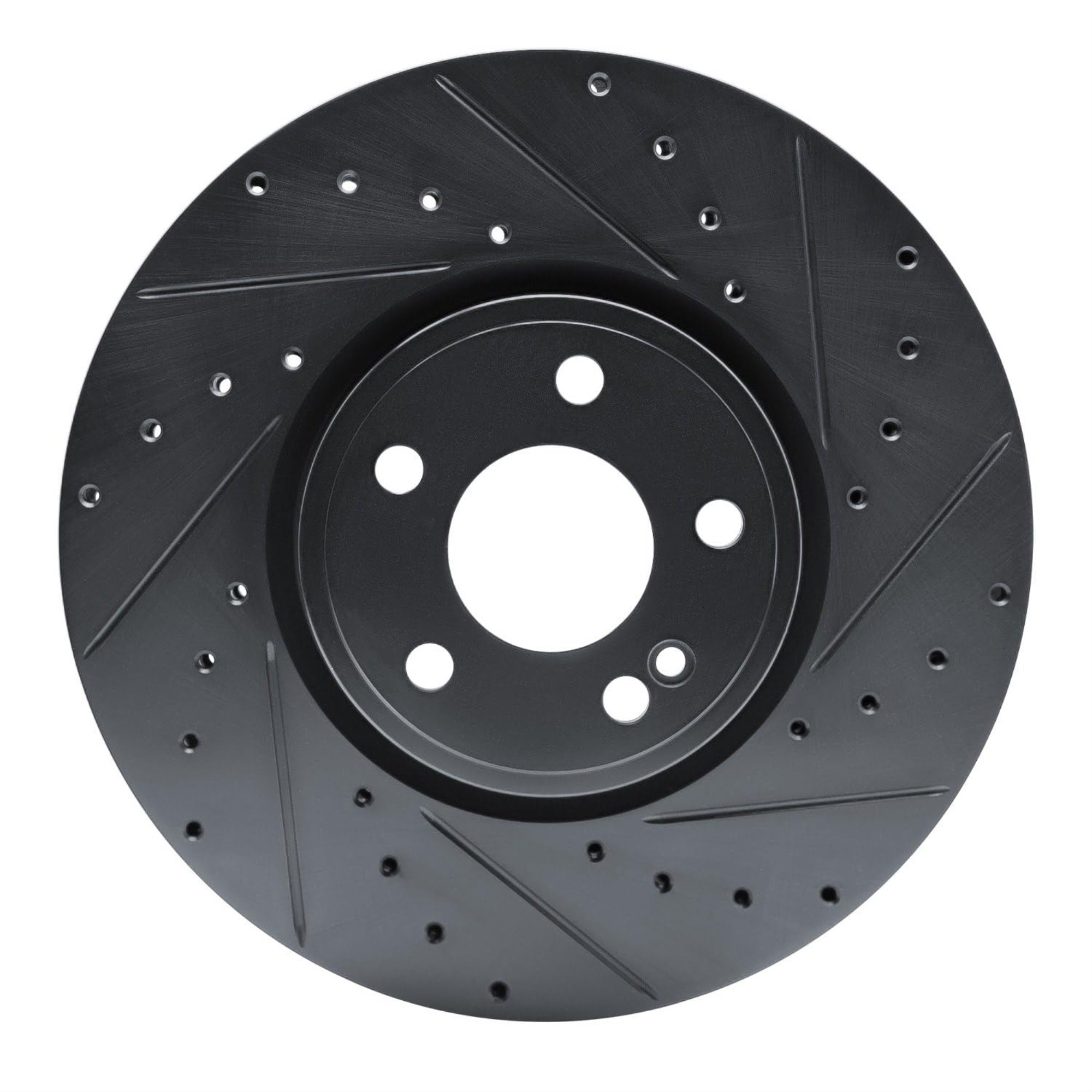 R1 Concepts Brake Rotor Drilled And Slotted Black Ecb-63185R