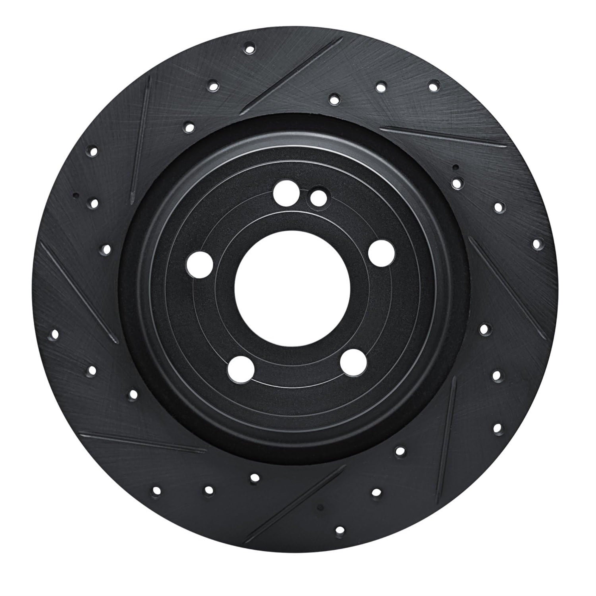 R1 Concepts Brake Rotor Drilled And Slotted Black Ecb-63187L
