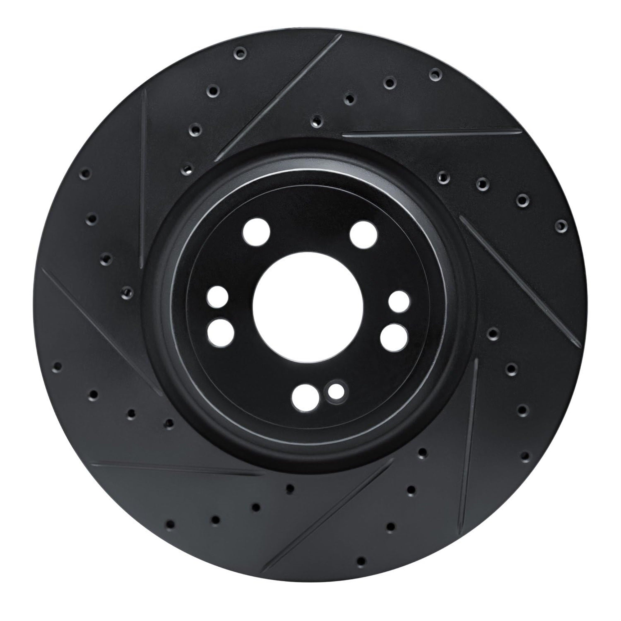 R1 Concepts Brake Rotor Drilled And Slotted Black Ecb-63192L