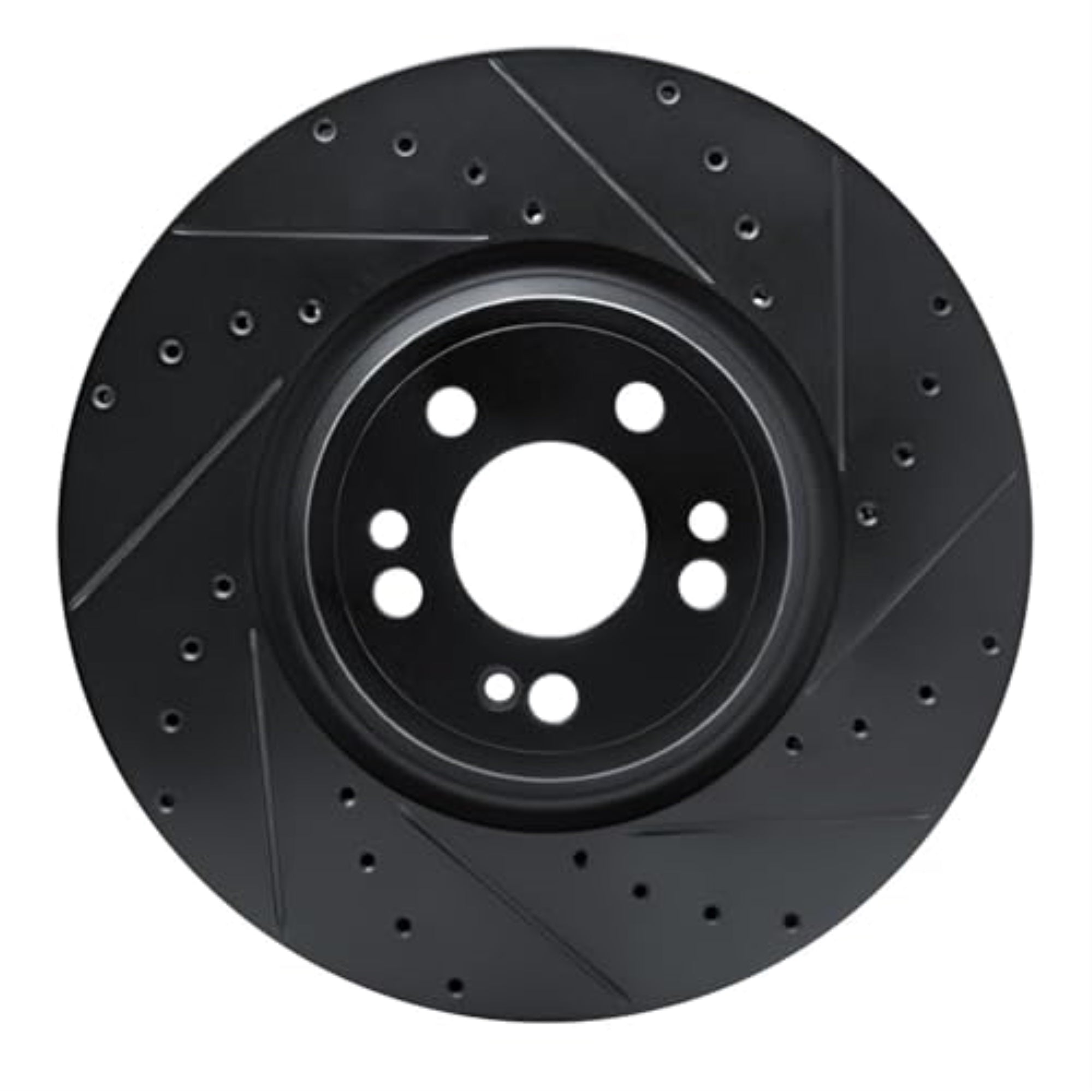 R1 Concepts Brake Rotor Drilled And Slotted Black Ecb-63192R