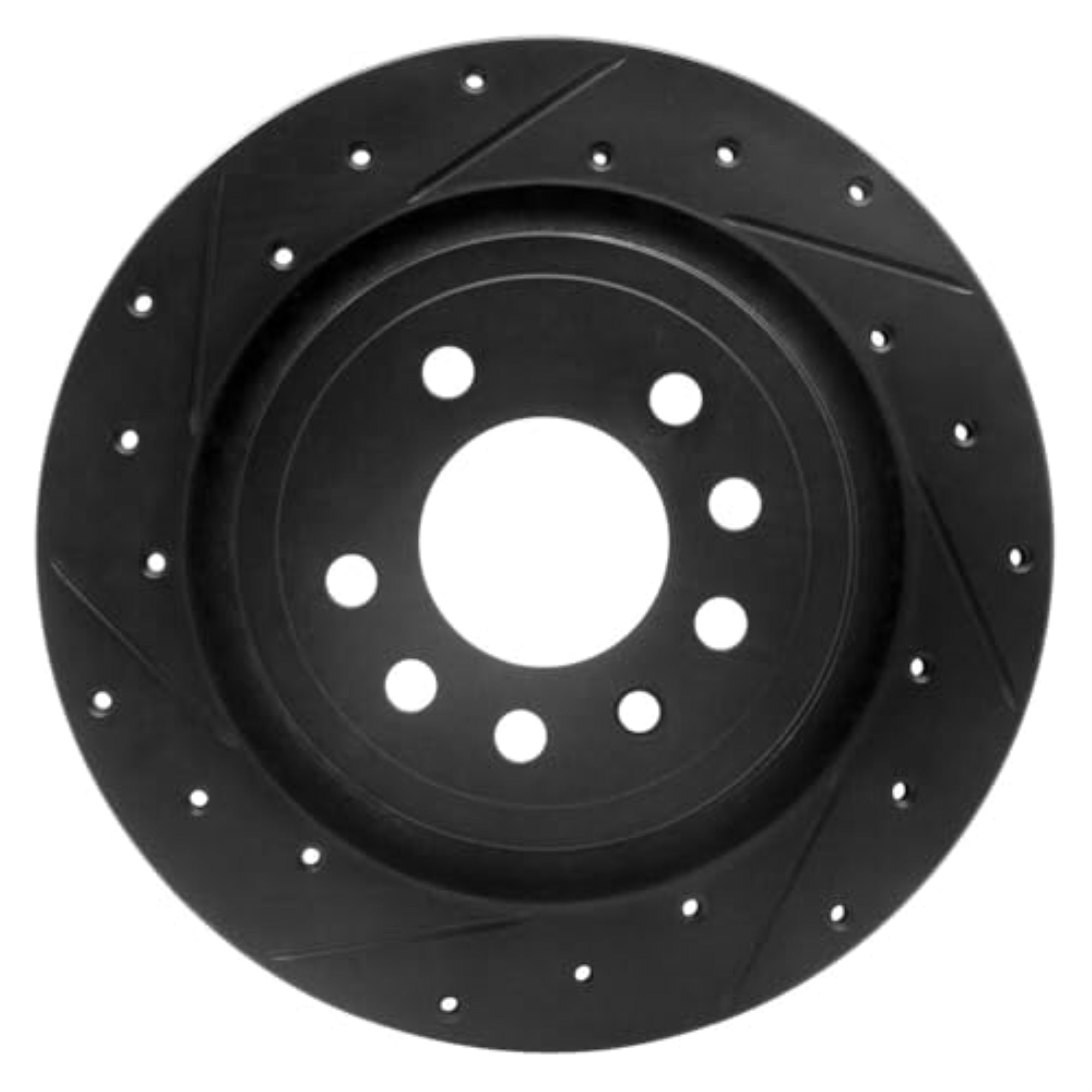 R1 Concepts Brake Rotor Drilled And Slotted Black Ecb-65020L