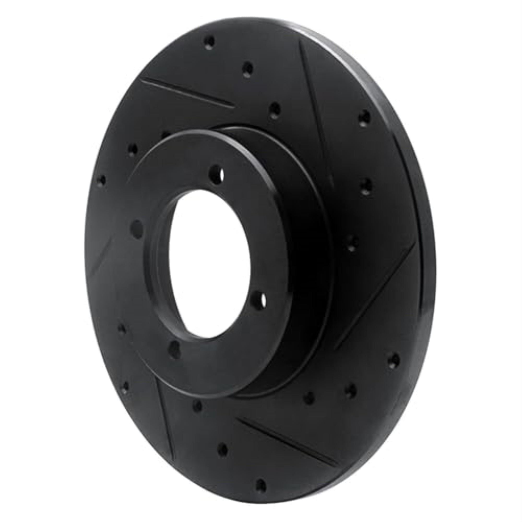R1 Concepts Brake Rotor Drilled And Slotted Black Ecb-67004R