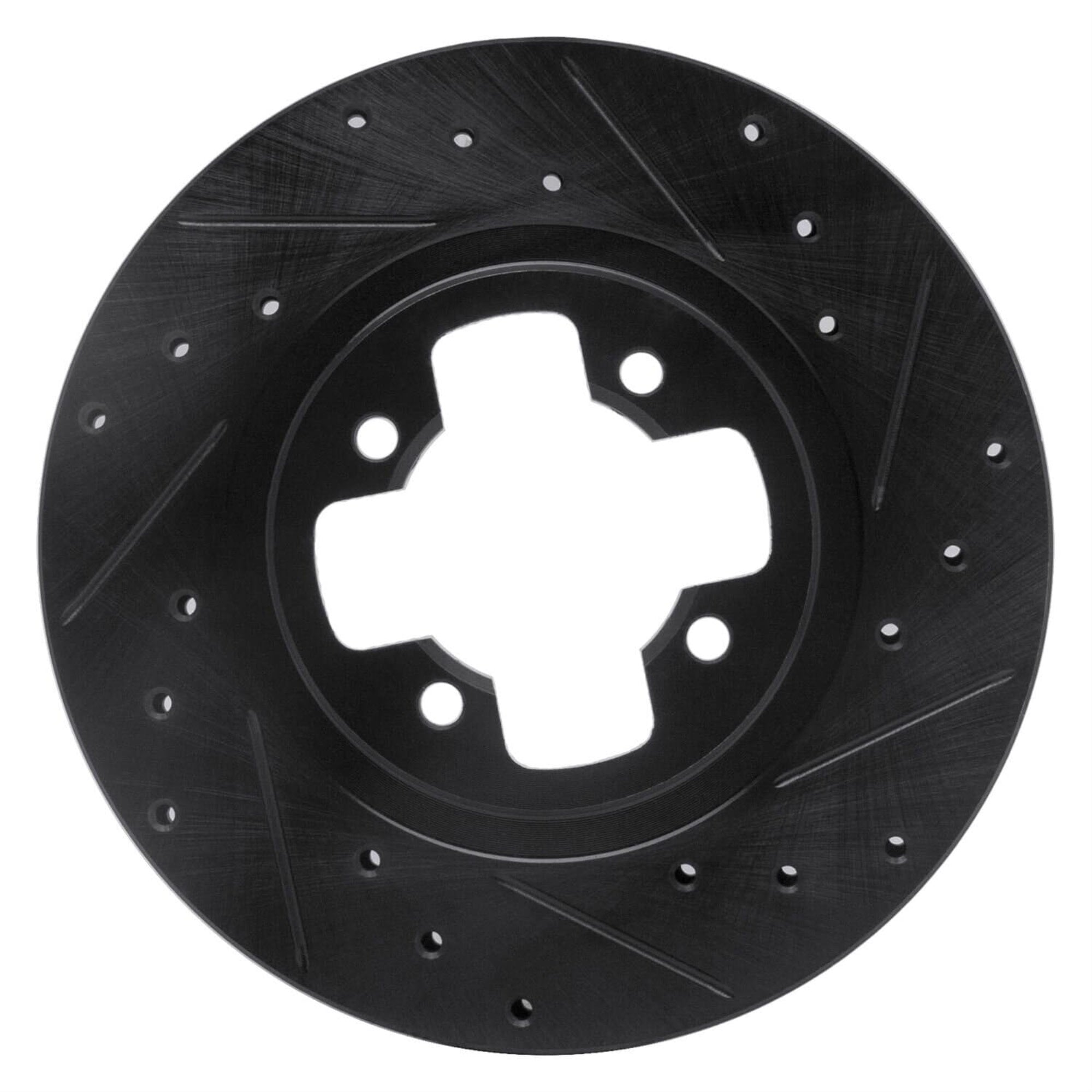 R1 Concepts Brake Rotor Drilled And Slotted Black Ecb-67008R