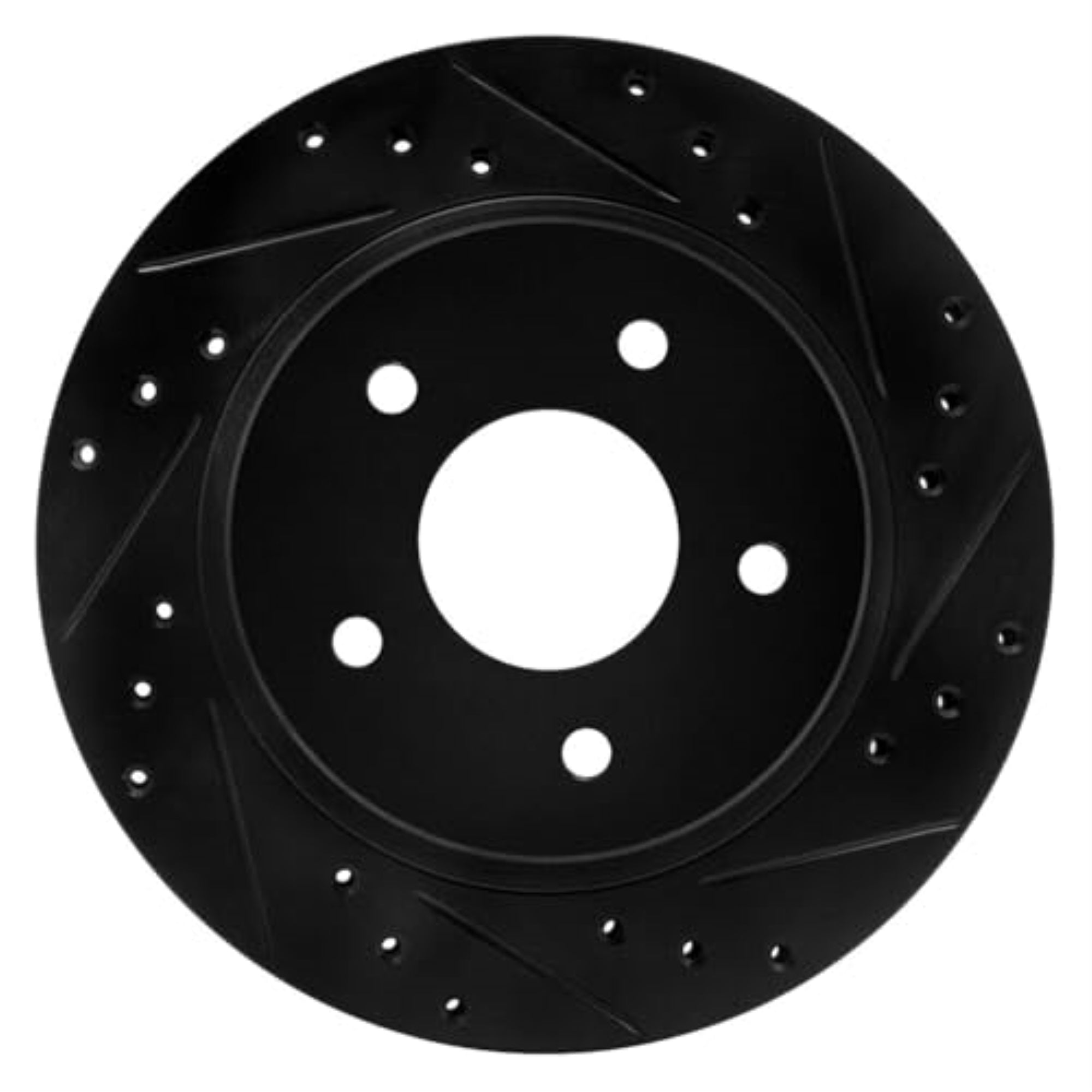 R1 Concepts Brake Rotor Drilled And Slotted Black Ecb-67026R