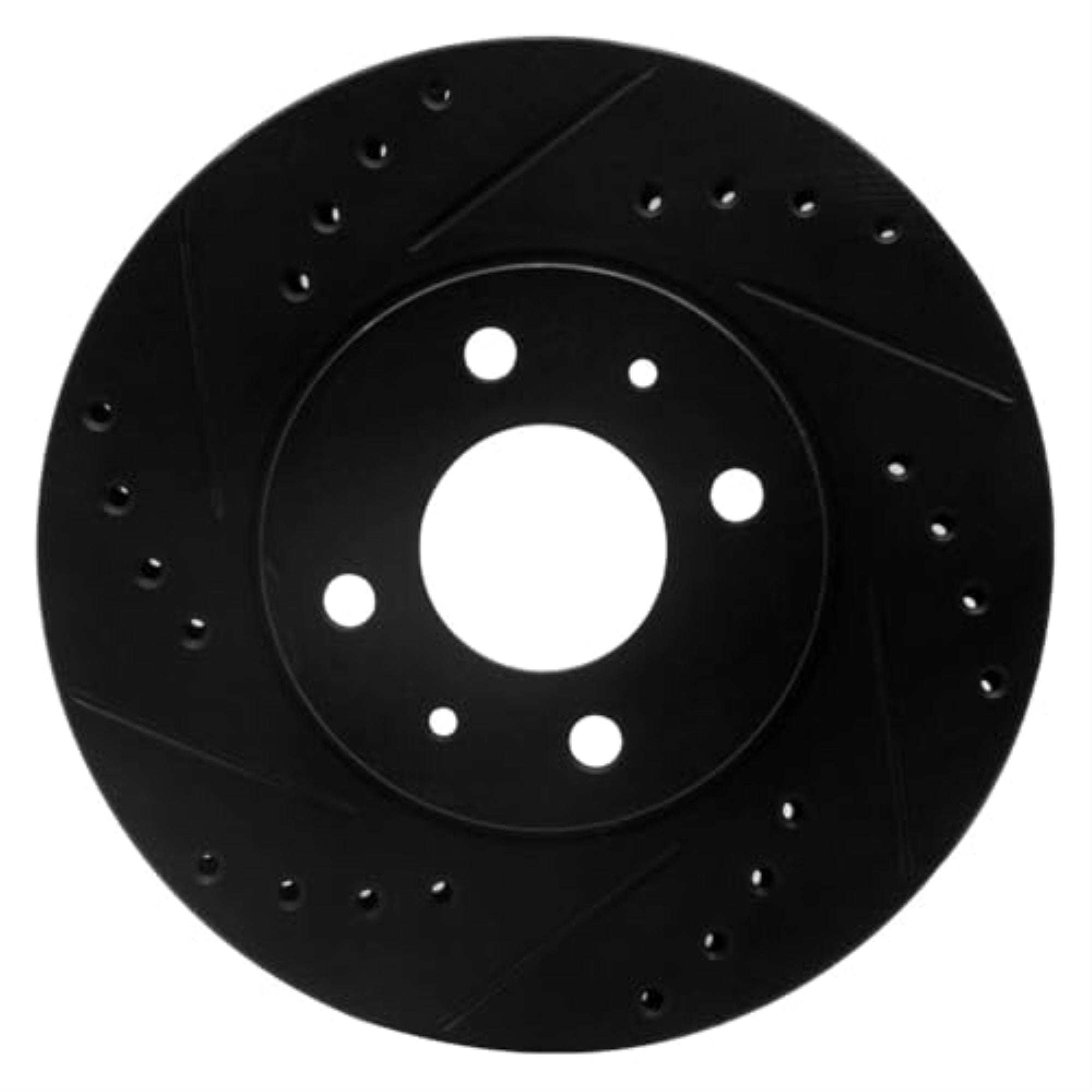 R1 Concepts Brake Rotor Drilled And Slotted Black Ecb-67041L