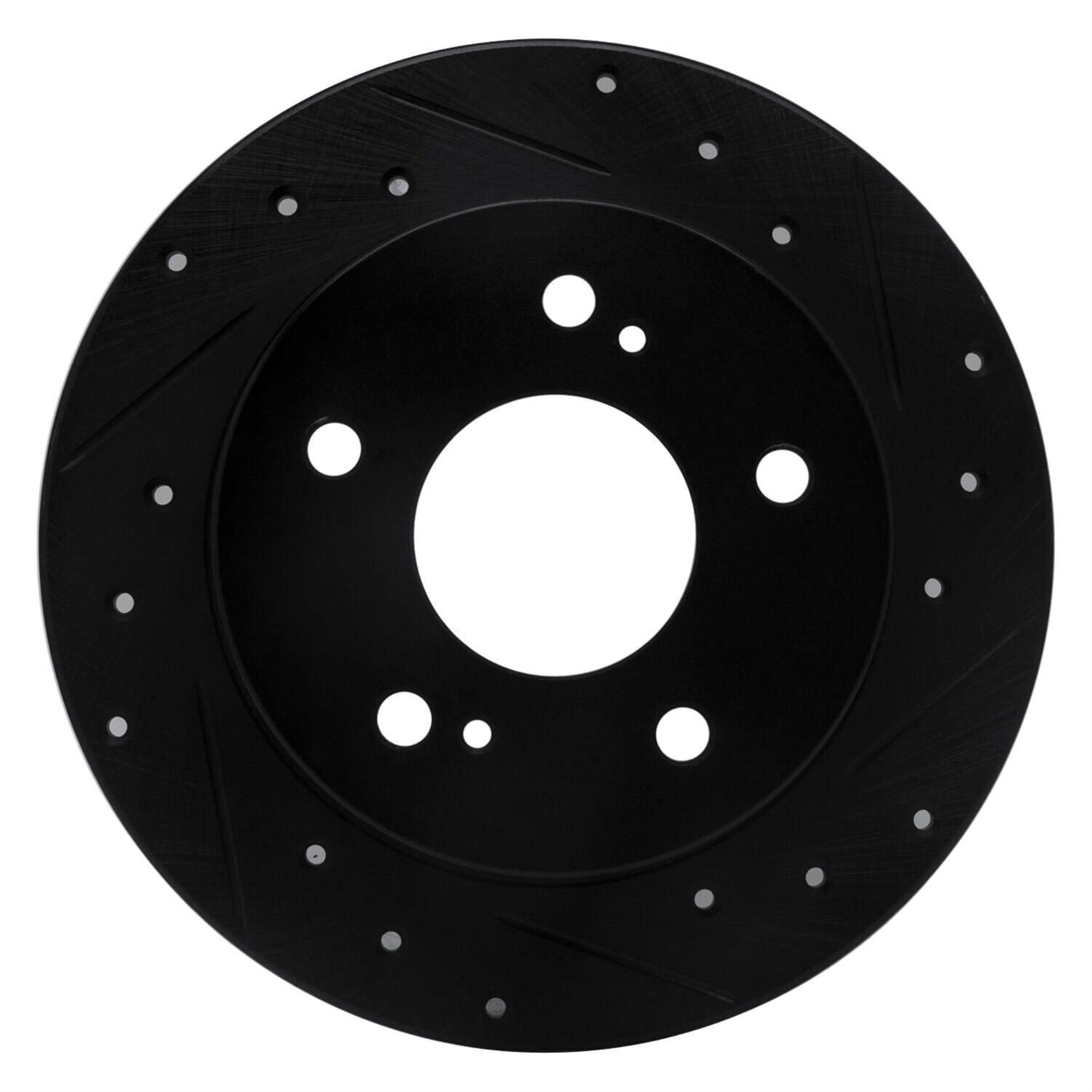R1 Concepts Brake Rotor Drilled And Slotted Black Ecb-67046R