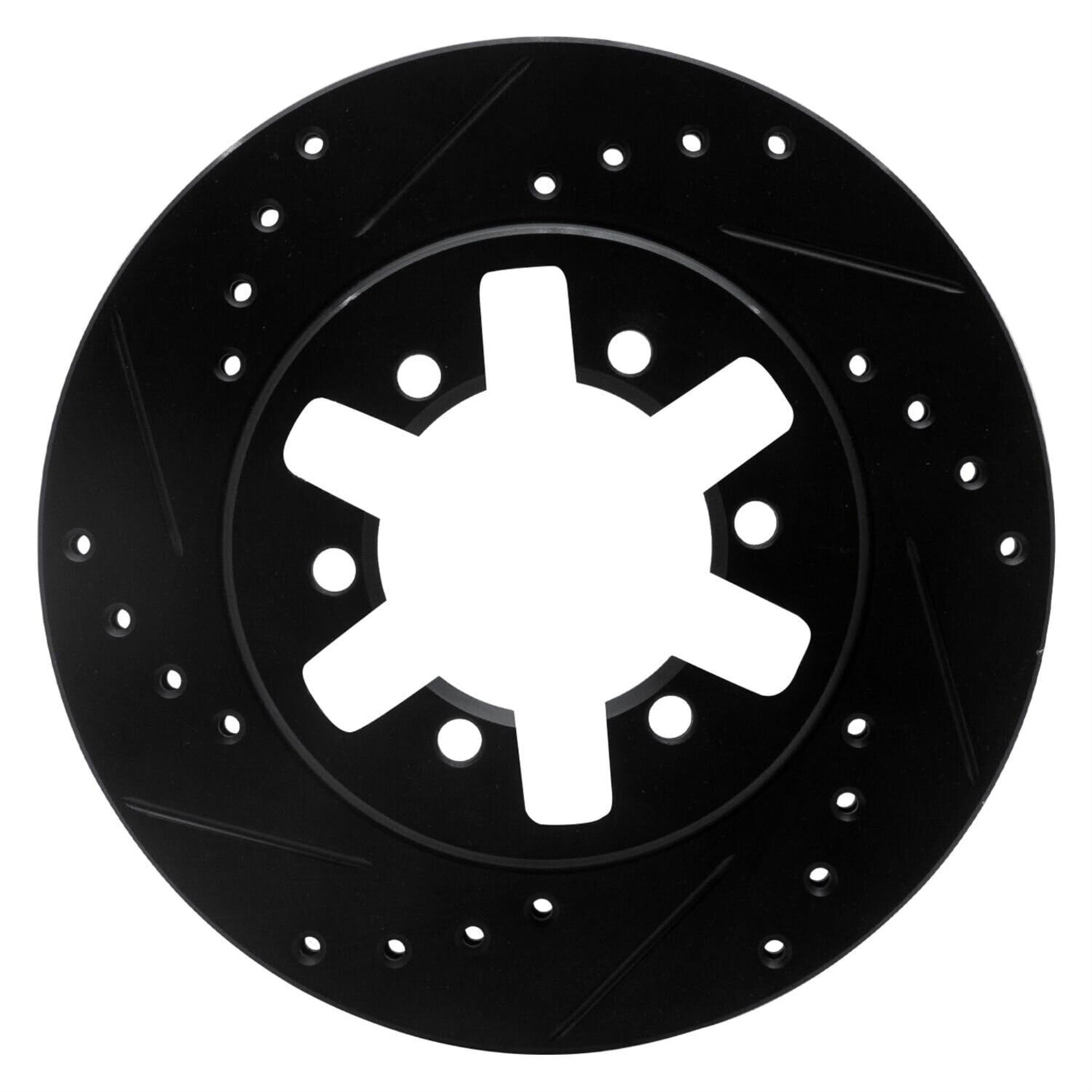 R1 Concepts Brake Rotor Drilled And Slotted Black Ecb-67081L