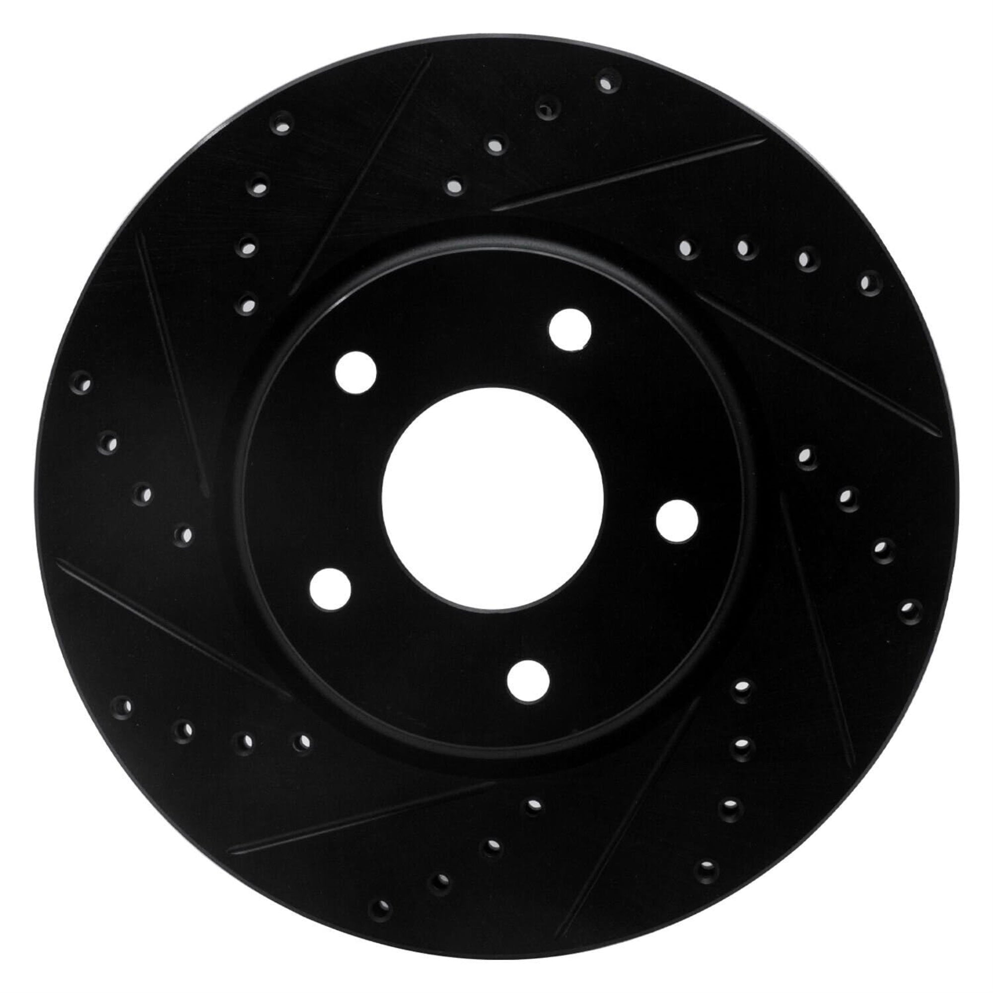 R1 Concepts Brake Rotor Drilled And Slotted Black Ecb-67087L