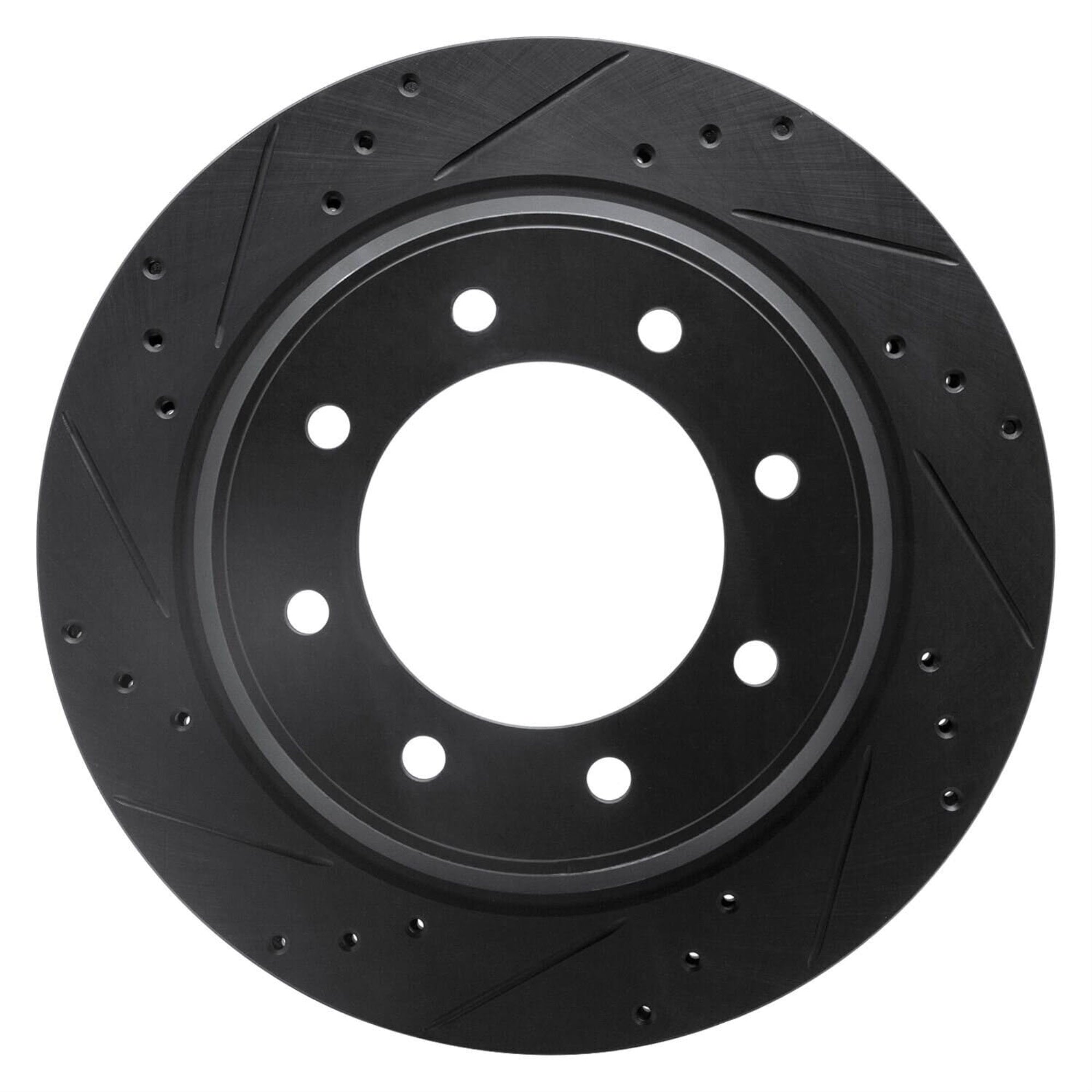 R1 Concepts Brake Rotor Drilled And Slotted Black Ecb-67101L