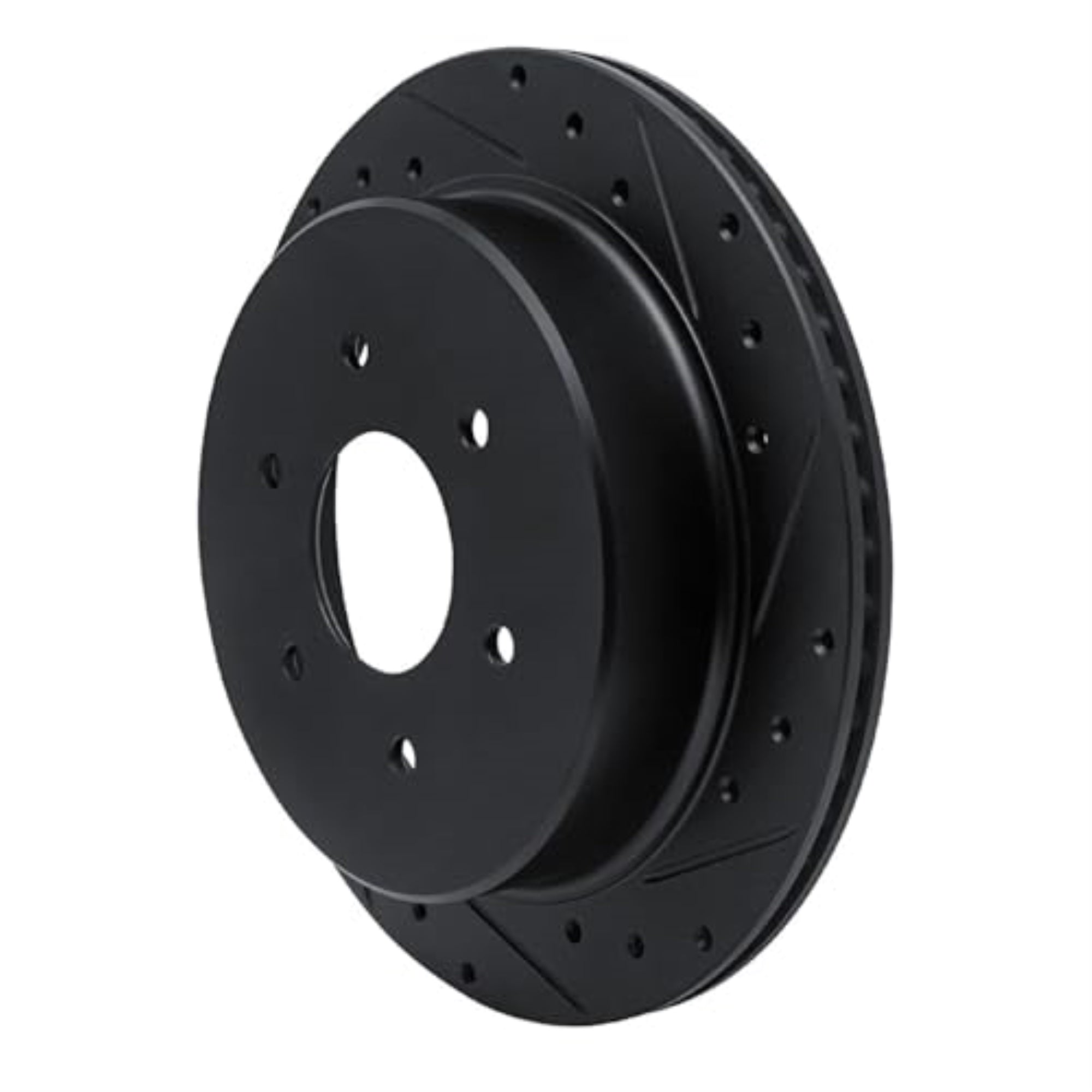 R1 Concepts Brake Rotor Drilled And Slotted Black Ecb-67110R