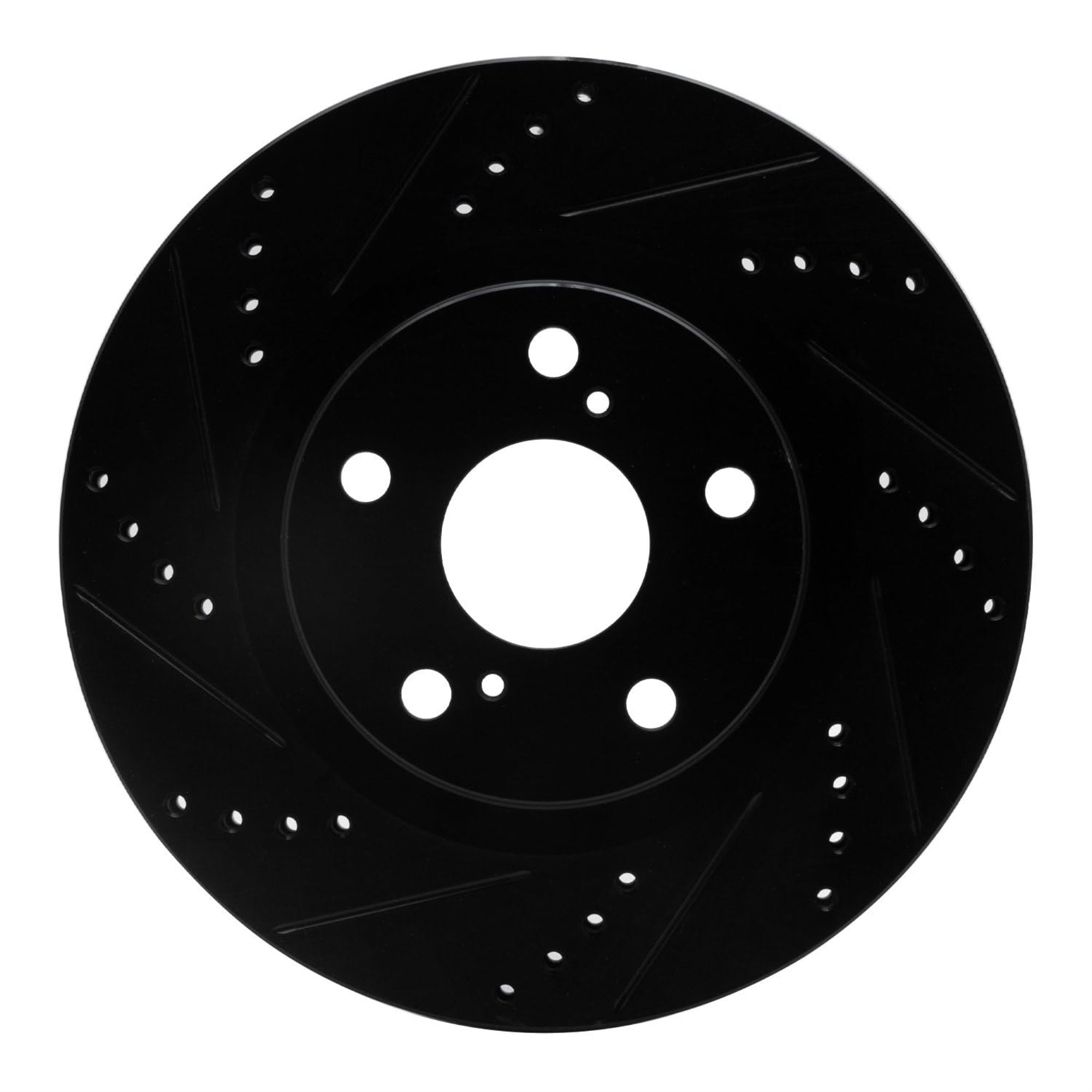 R1 Concepts Brake Rotor Drilled And Slotted Black Ecb-67116L