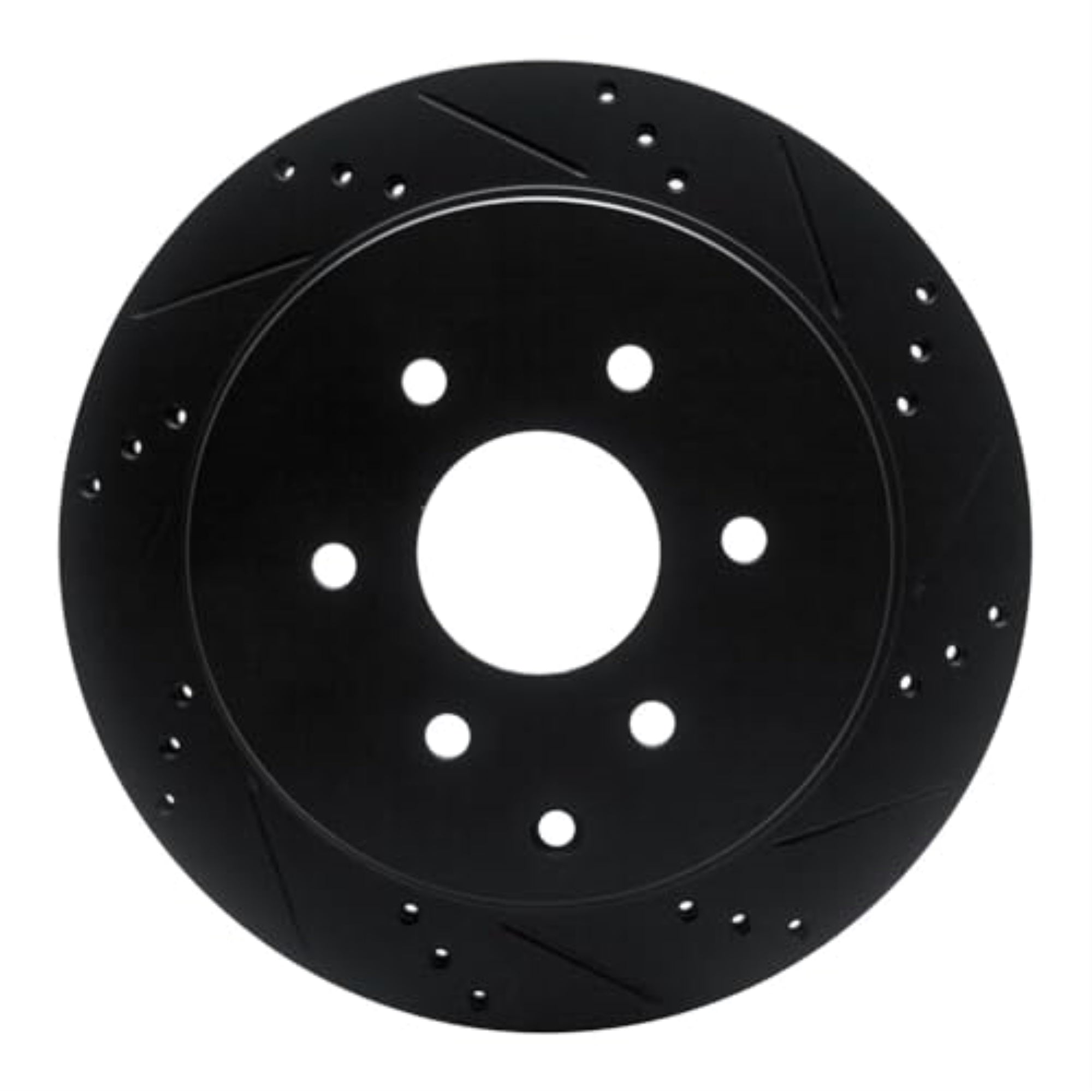 R1 Concepts Brake Rotor Drilled And Slotted Black Ecb-68017R